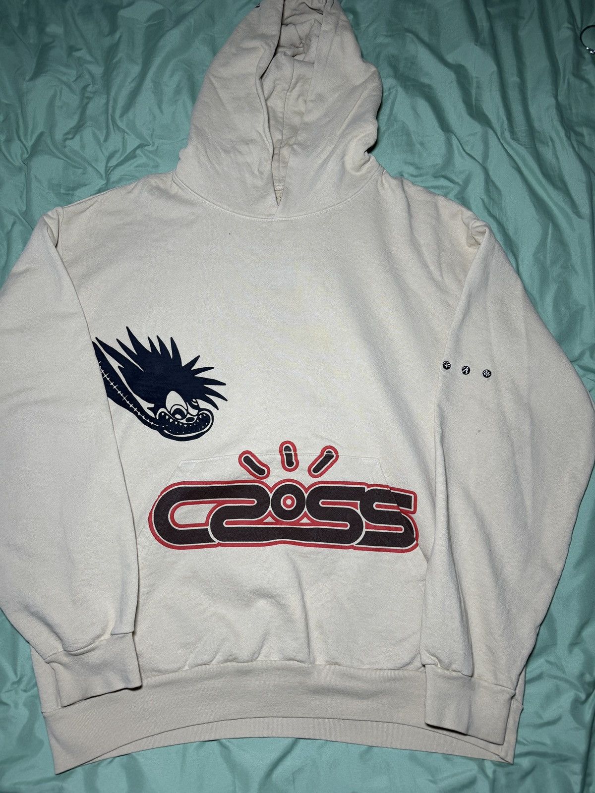 image of Travis Scott Motor Sport Hoodie in Beige, Men's (Size XL)