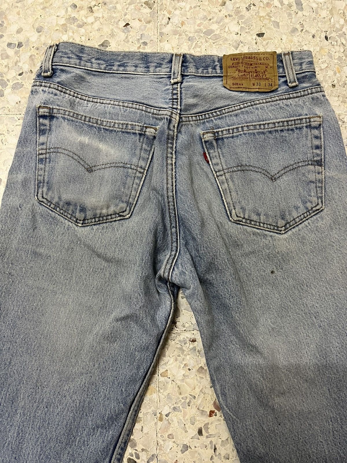 Levi's Rare 90a Levi’s 501XX Light Blue Wash Distressed Vintage Size US 31 - 8 Thumbnail