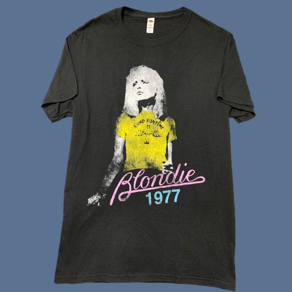 Fruit Of The Loom VINTAGE Blondie Tshirt 1977 Black Unisex Adults Small 100% cotton Shirt Mens Womens Size S / US 4 / IT 40 - 1 Thumbnail