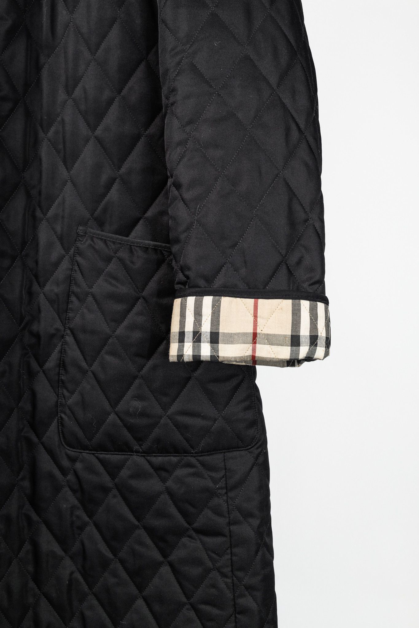 Burberry Burberry Black Quilted Hooded Long Jacket Size L / US 10 / IT 46 - 6 Thumbnail