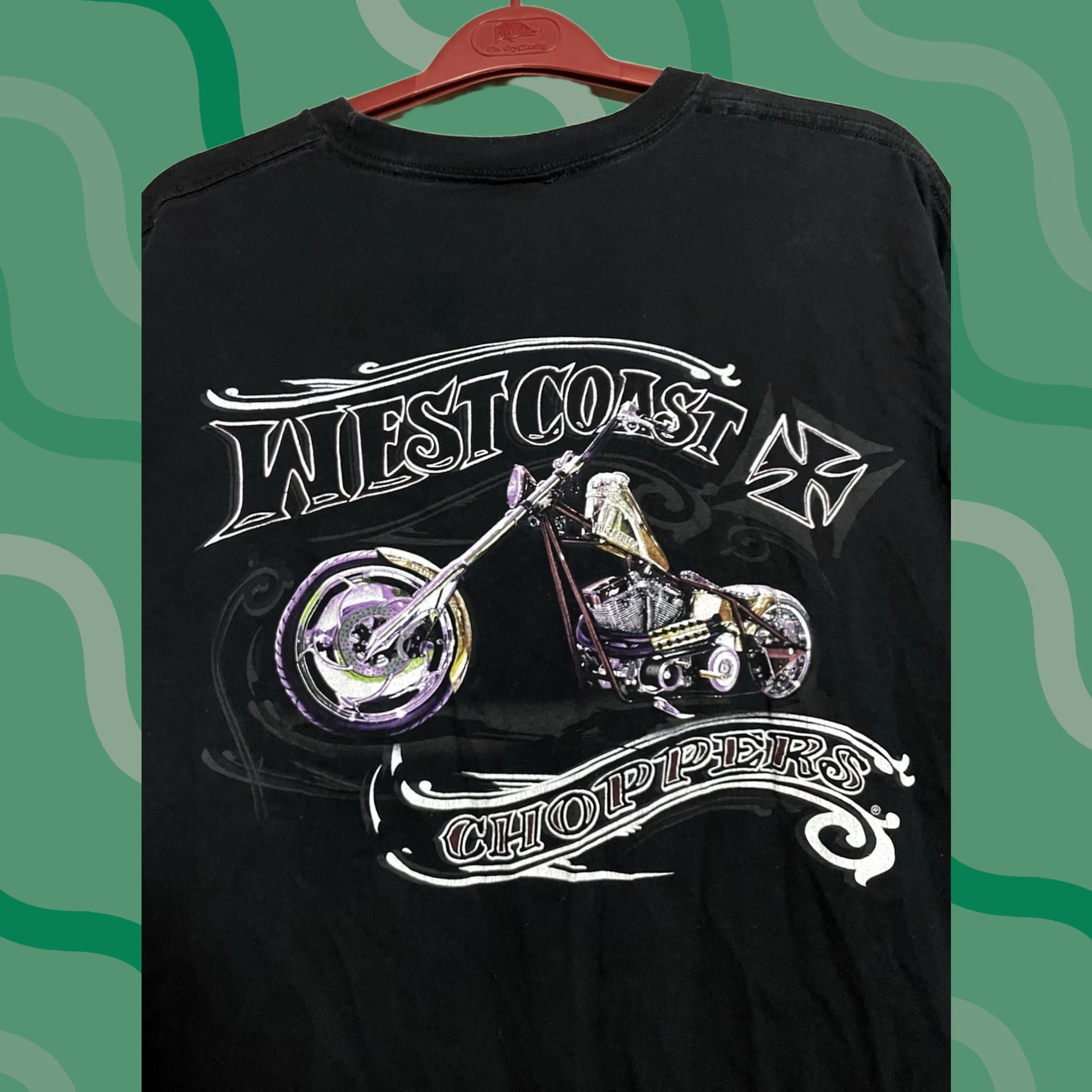 West Coast Choppers VINTAGE West Coast Choppers T-Shirt Black Logo Graphic Print 3XL Men Short Sleeve Crew Neck Motorcycle Shirt Logo Mens Size US XXL / EU 58 / 5 - 1 Thumbnail
