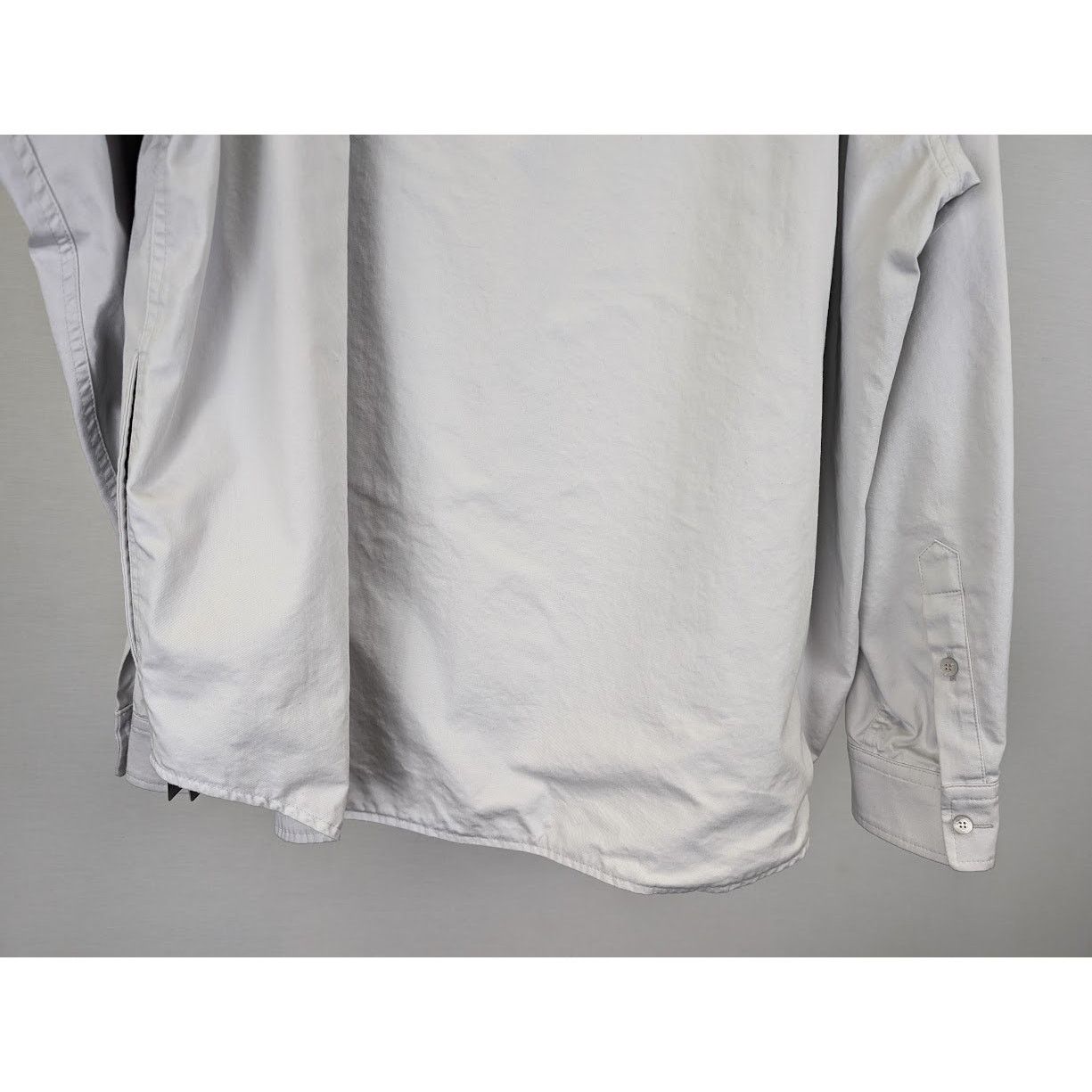 Balenciaga o1rshd1 Padded Shirt Cotton Twill in Dirty White Size US S / EU 44-46 / 1 - 14 Thumbnail