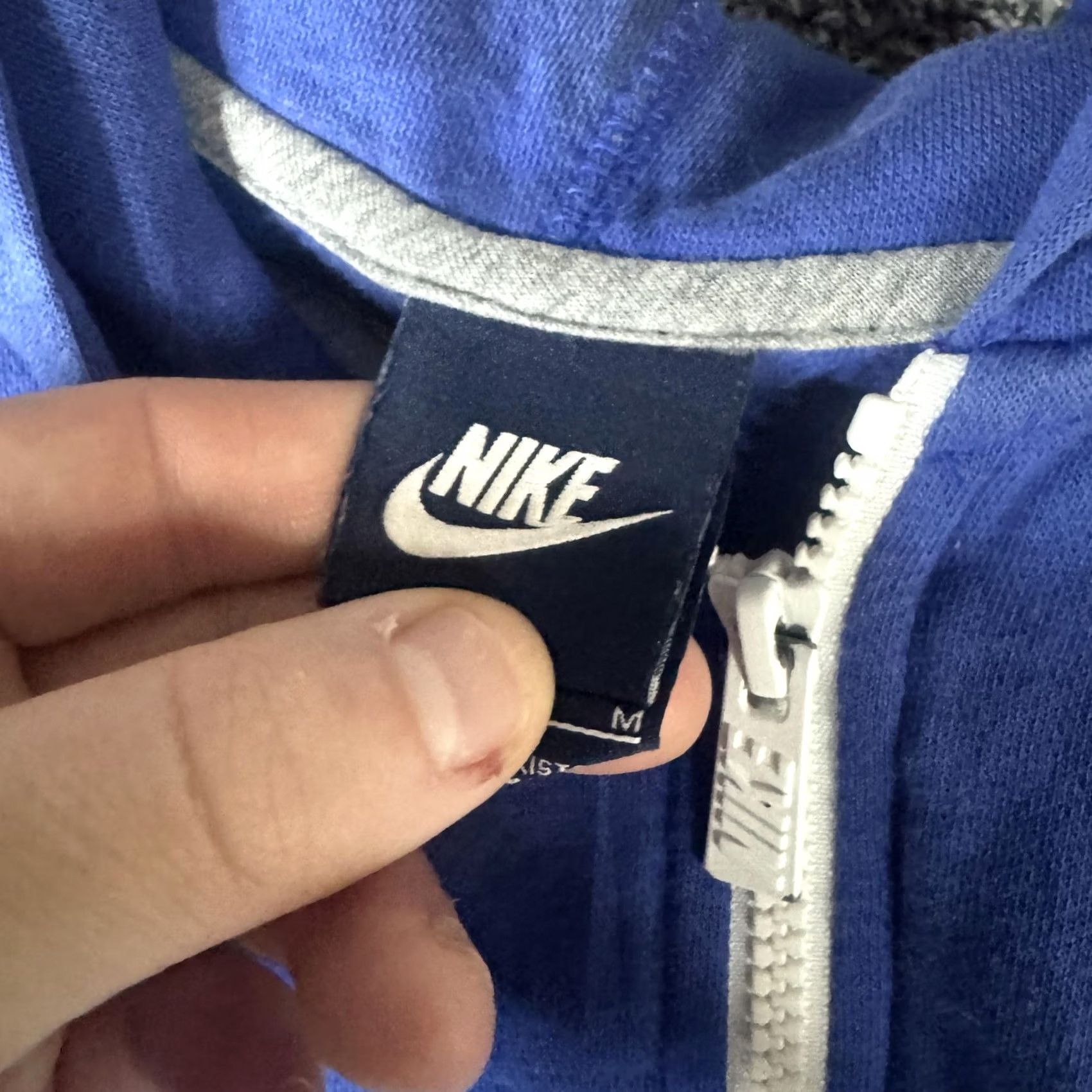Nike Nike Hoodie Mens M Blue Lightweight Jersey Full Zip Swoosh Logo Sweatshirt Size US M / EU 48-50 / 2 - 6 Thumbnail