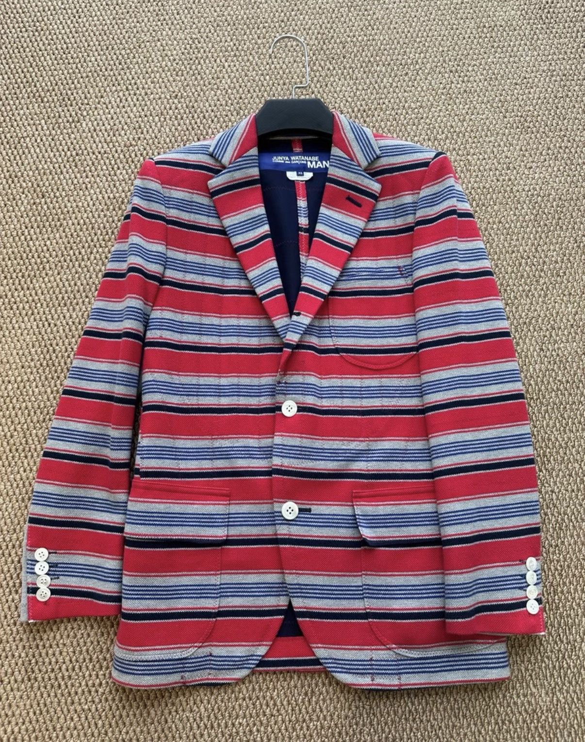 Comme des Garcons Comme des Garçons Stripe Collarless Blazer K23 Size US XS / EU 42 / 0 - 1 Thumbnail