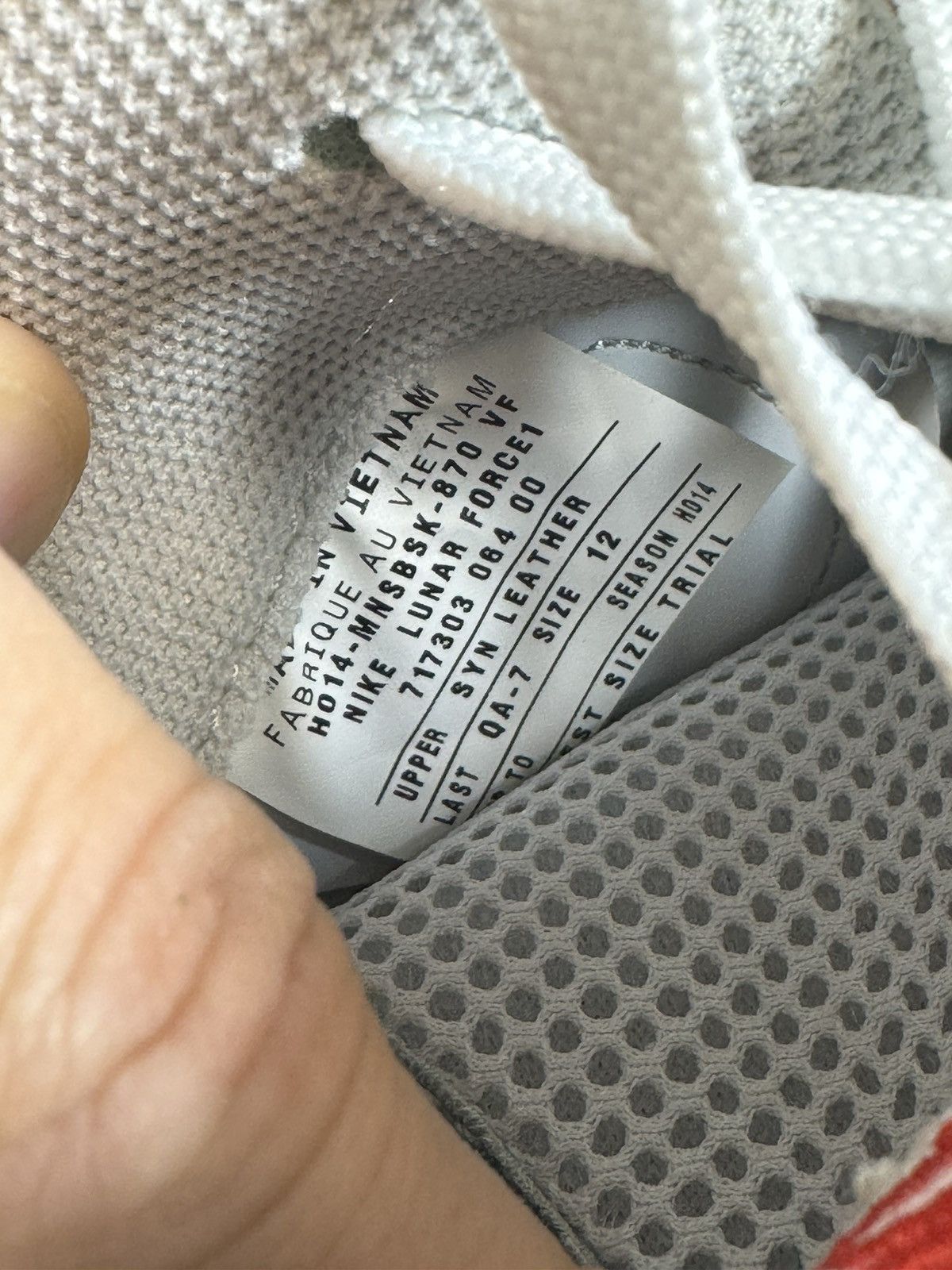Nike SAMPLE NIKE 2015 AIR FORCE 1 LUNAR CLOT Size 12 RARE NEW Size US 12 / EU 45 - 10 Thumbnail