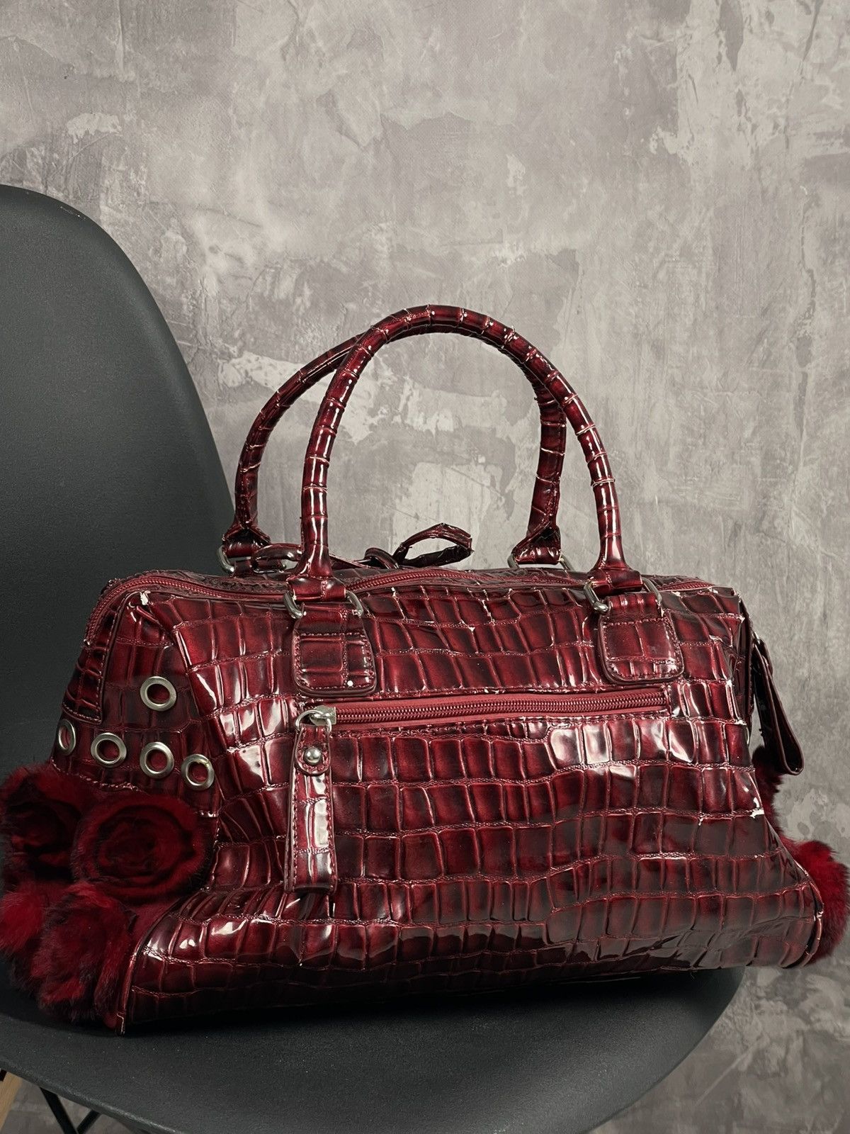 Avant Garde Balenciaga Style Fur Crazy Opium Y2K Bag