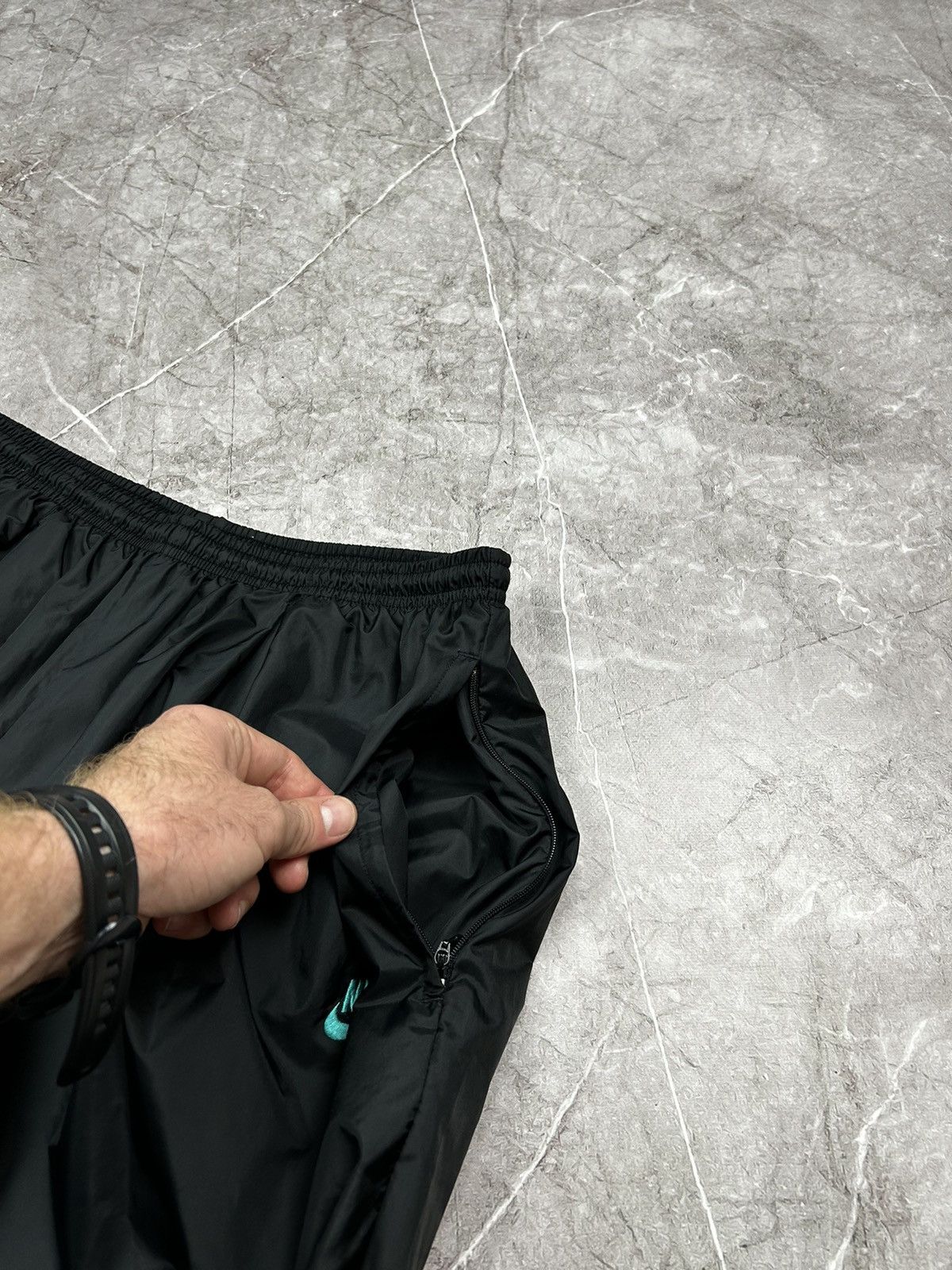 Nike × Vintage Vintage Nike drill jogger pants black Size US 34 / EU 50 - 7 Thumbnail