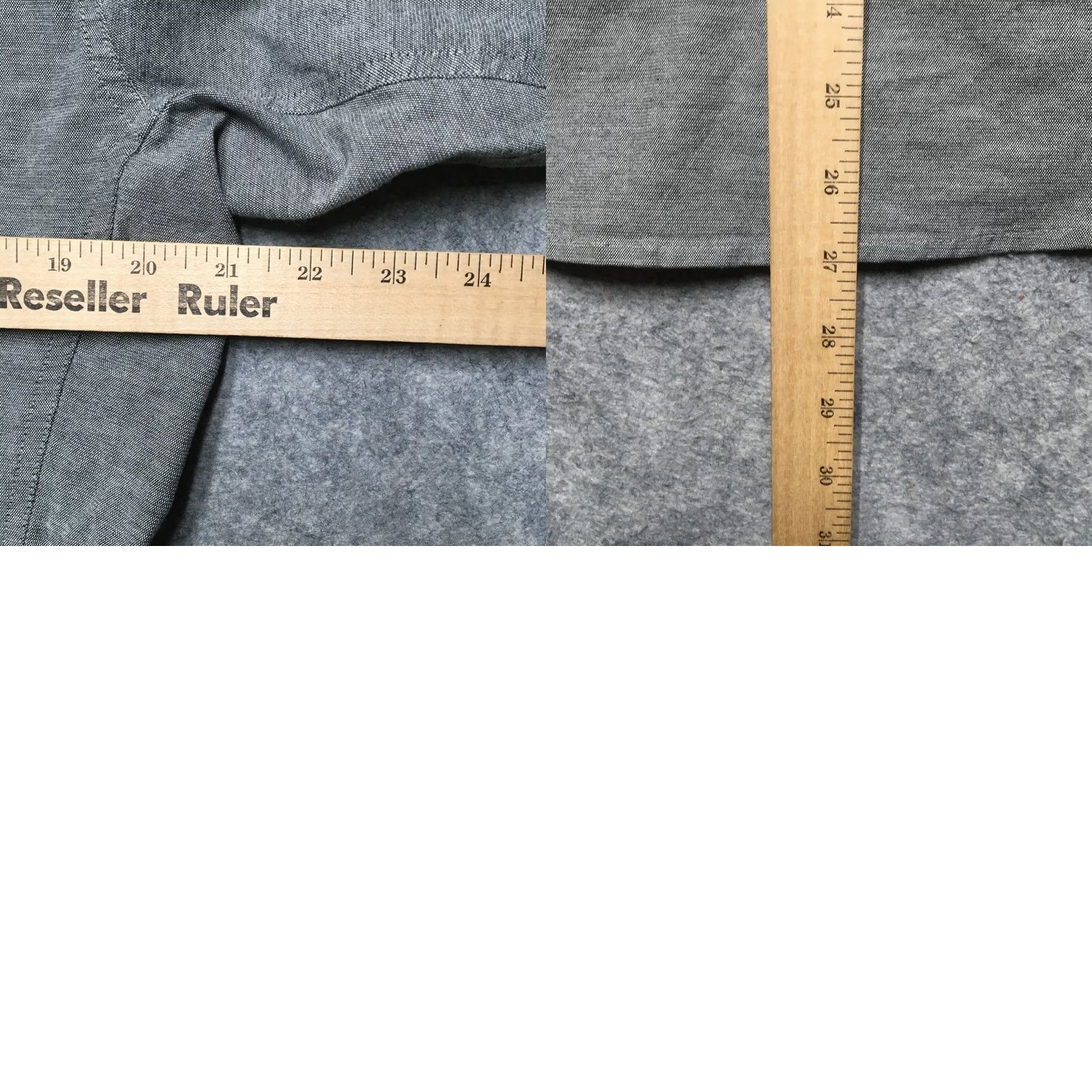 Vintage DU/ER Button-Down Shirt Mens L Gray Cotton Blend Knit 9-to-9 Performance Casual Dress Shirt Regular Size US L / EU 52-54 / 3 - 9 Thumbnail