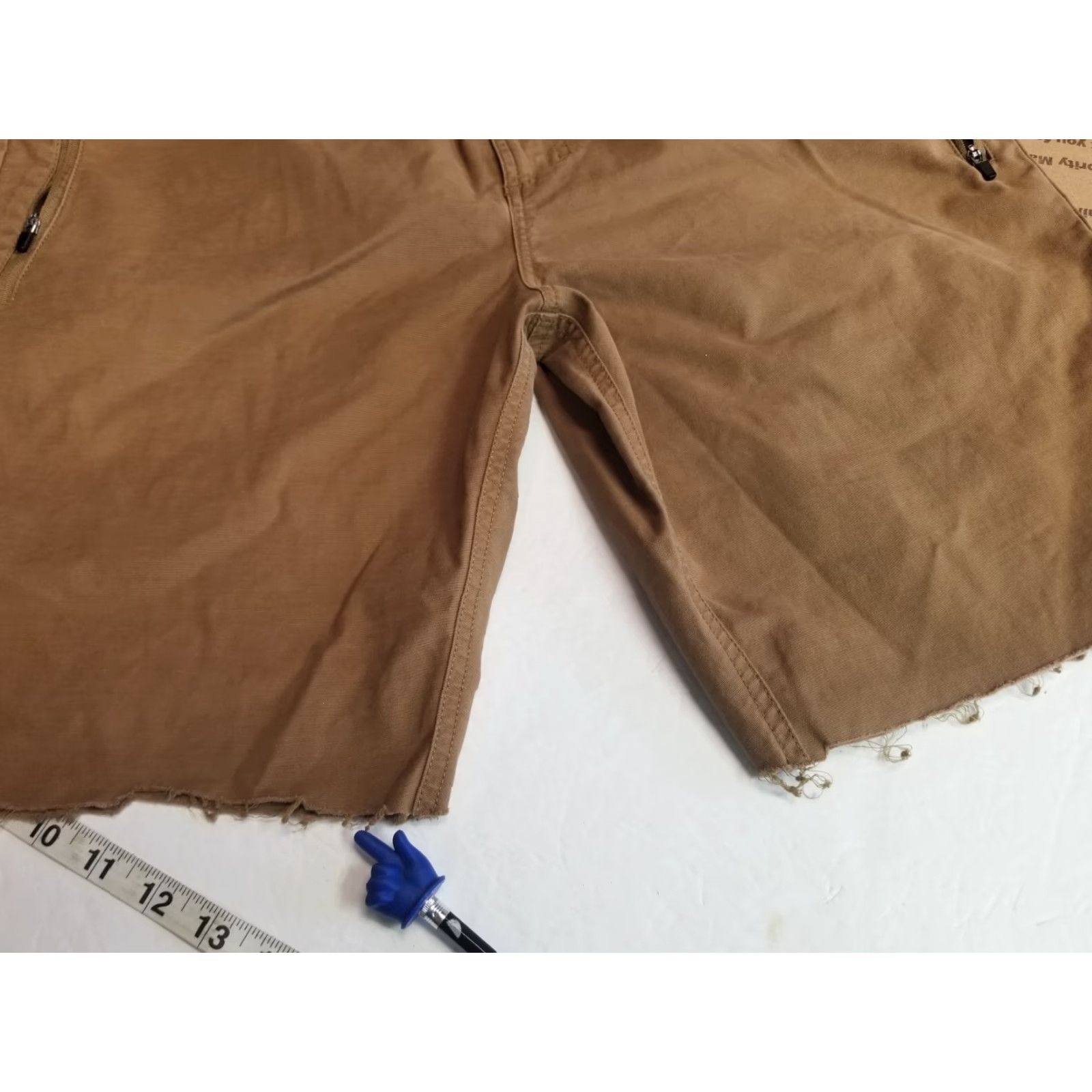 Vintage Roark Shorts Mens 36 Brown Cutoff Chino Style Drawstring Adjustable Waist Breathable Regular Fit Utility Size US 36 / EU 52 - 6 Thumbnail