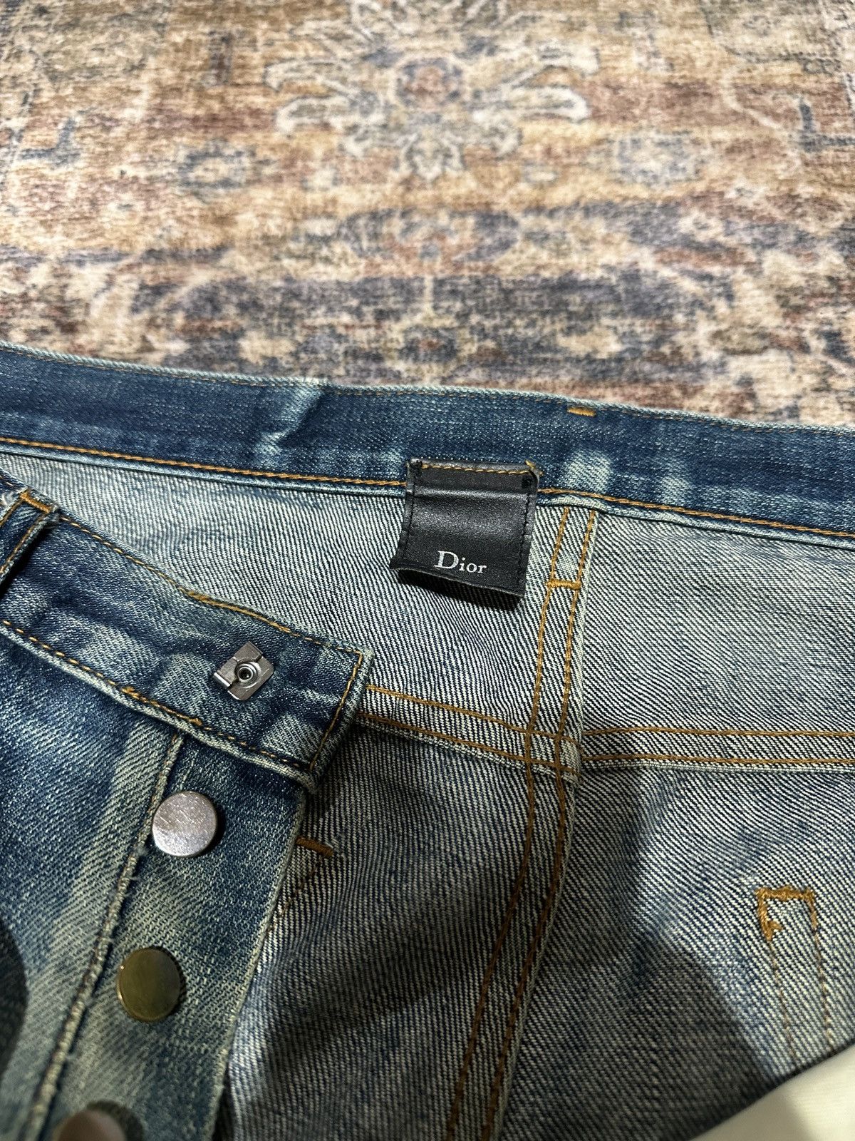Dior AW06 Dior Homme Hedi Slimane Thrashed Raw Denim Size US 31 - 4 Thumbnail