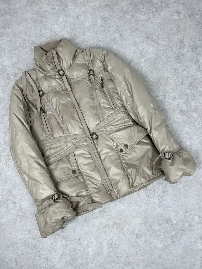 Just Cavalli 2000s Cavalli Beige Parachute Bondage Harness Puffer Jacket Size US S / EU 44-46 / 1 - 4 Thumbnail