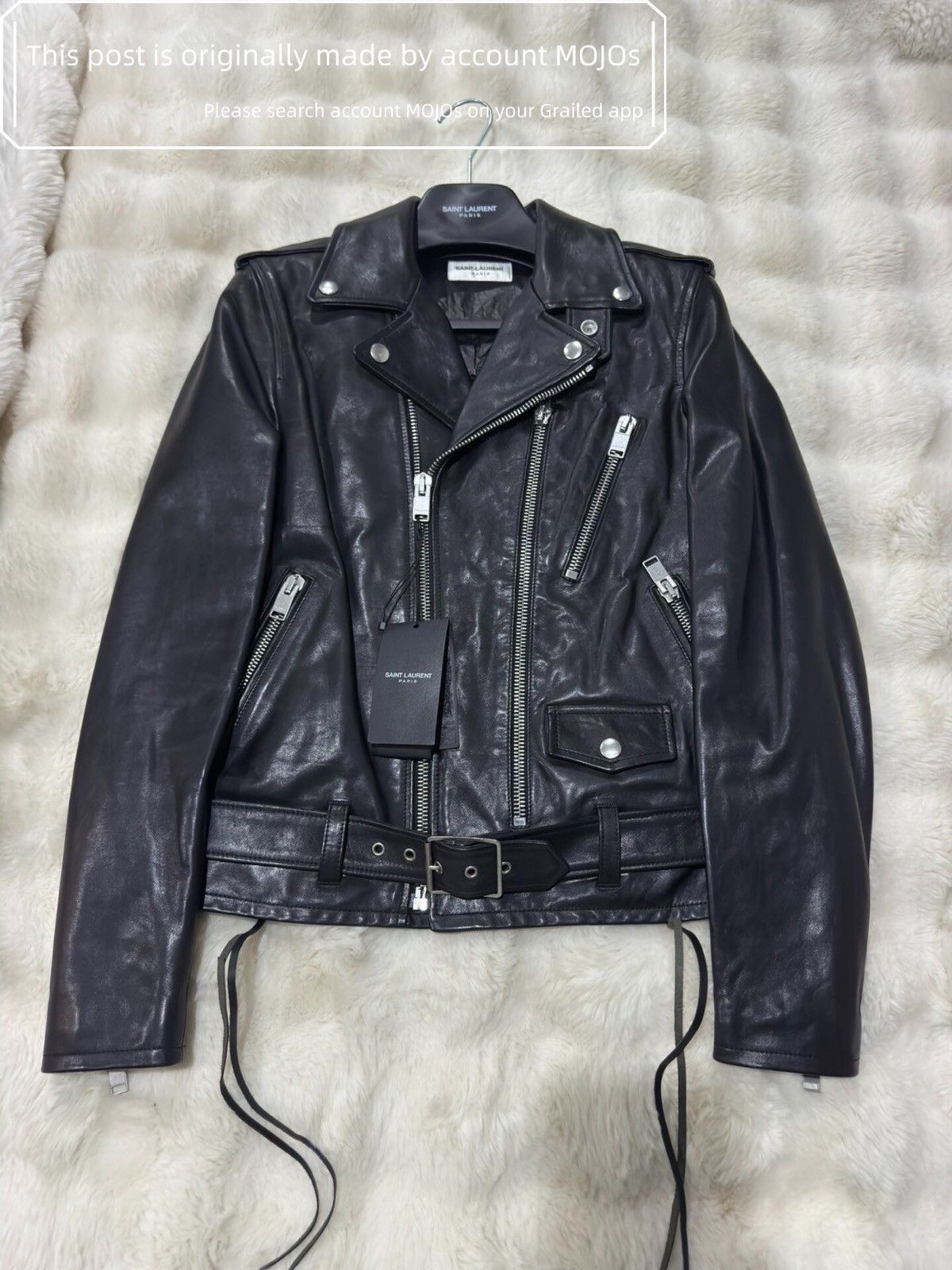 エディ期　Saint Laurent L17 44 Hedi Slimane × Saint Laurent Paris 16FW Oiled Calf L17 Leather