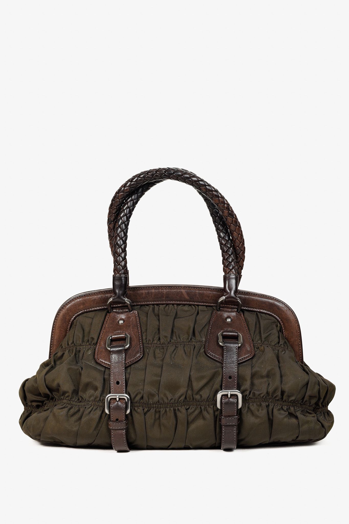 Prada Prada Resort 2007 Green Tessuto Gaufre Nylon Shoulder Bag Size ONE SIZE - 4 Thumbnail