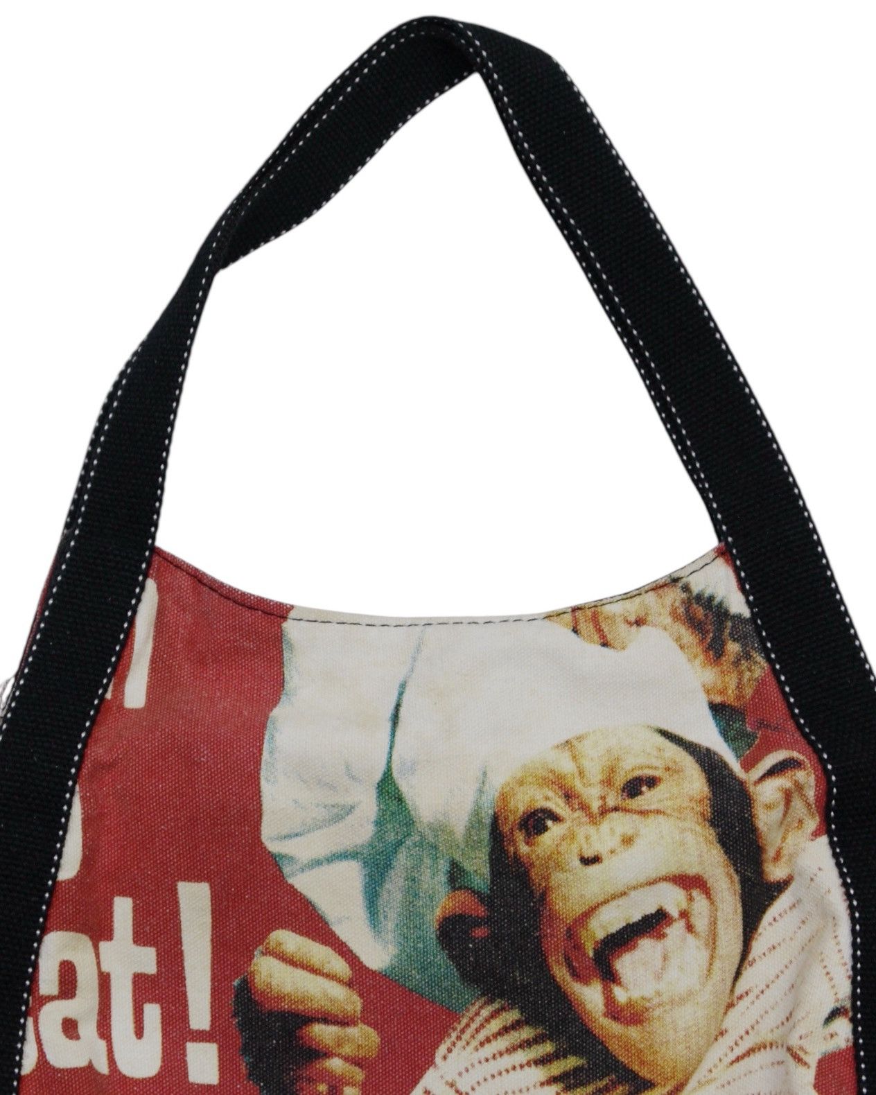 Japanese Brand 2000S MONKEY POPCORN POP ART CANVAS TOTE BAG Size ONE SIZE - 4 Thumbnail