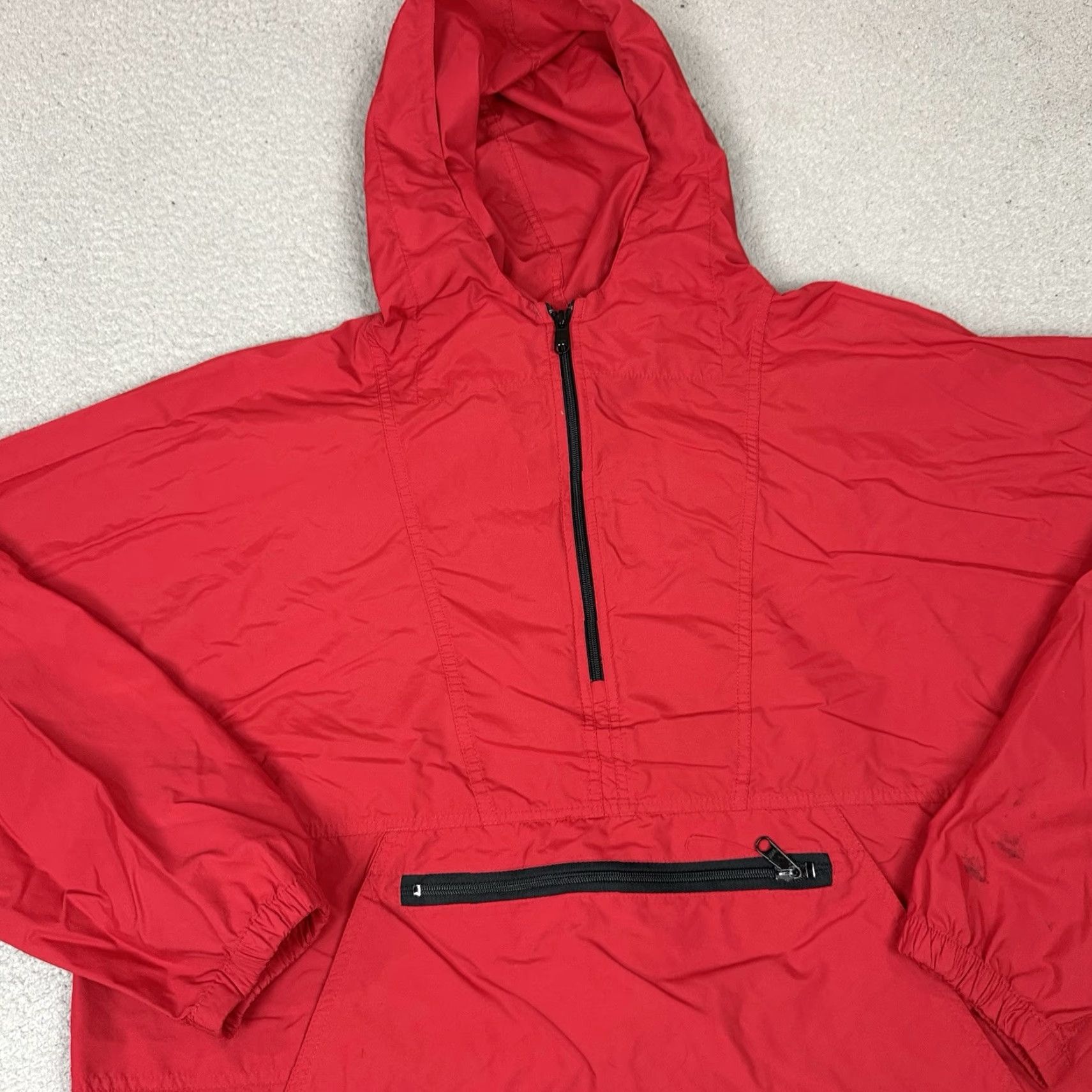 Vintage VINTAGE Woolrich Jacket Mens XL Red Hooded Lightweight Windbreaker Coat Size US XL / EU 56 / 4 - 2 Thumbnail