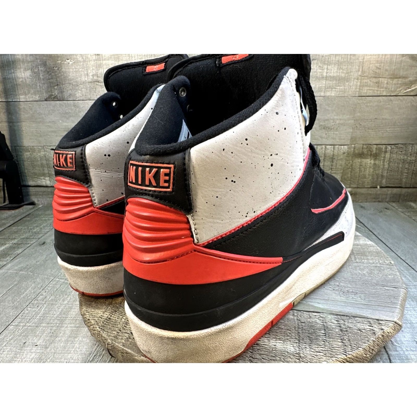 Jordan Brand Air Jordan 2 Retro Infrared 23 Sneaker Men 11.5 Black 2014 Size US 12 / EU 45 - 7 Thumbnail