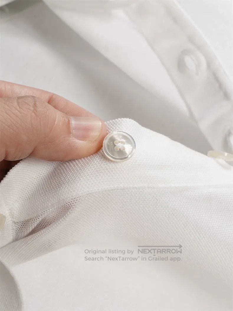 Hermes Hermes White Slim Fit Short Sleeve Polo Size US M / EU 48-50 / 2 - 4 Thumbnail