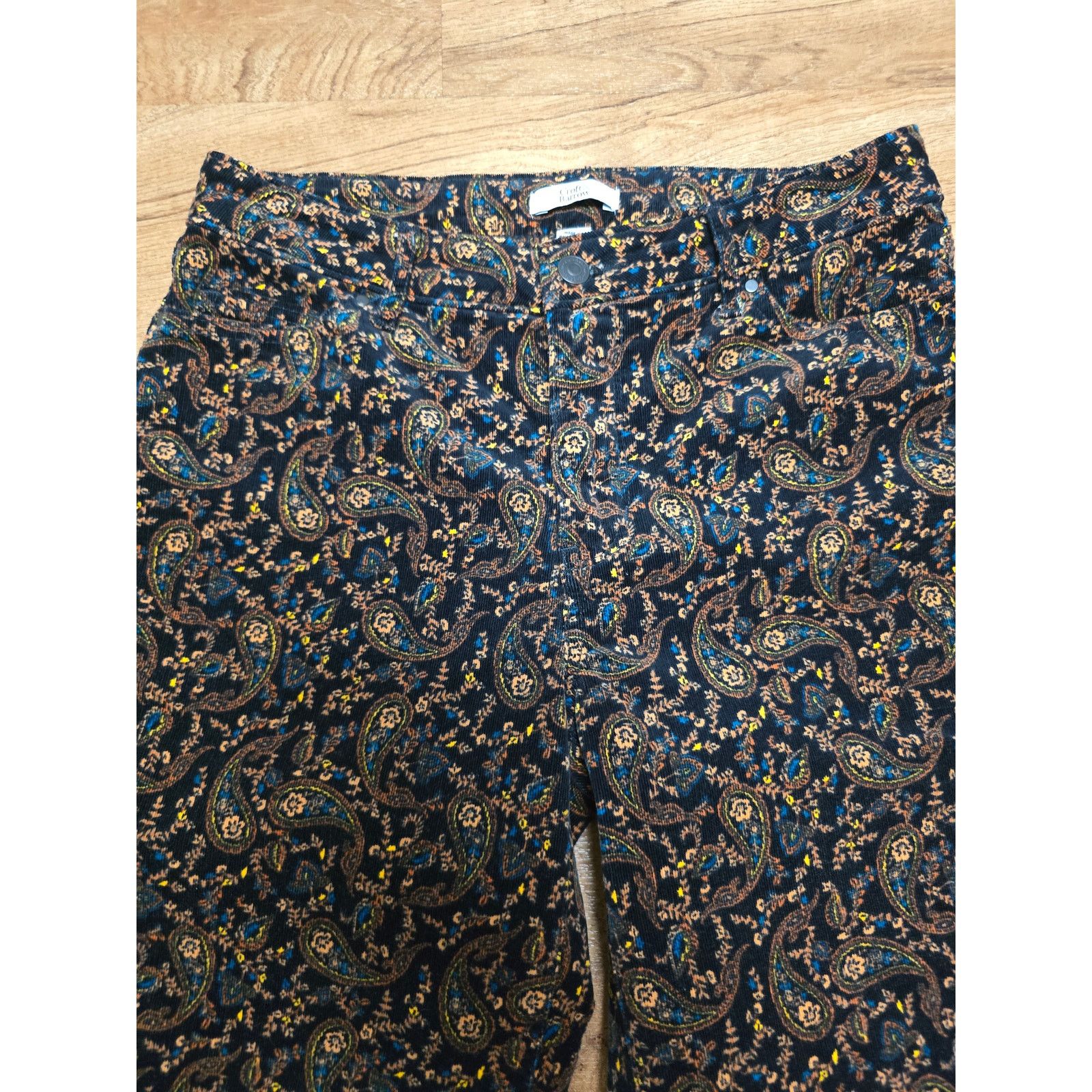 Croft & Barrow Croft & Barrow Paisley Corduroy Pants Floral Multicolor 10P Size US 30 / EU 46 - 4 Thumbnail