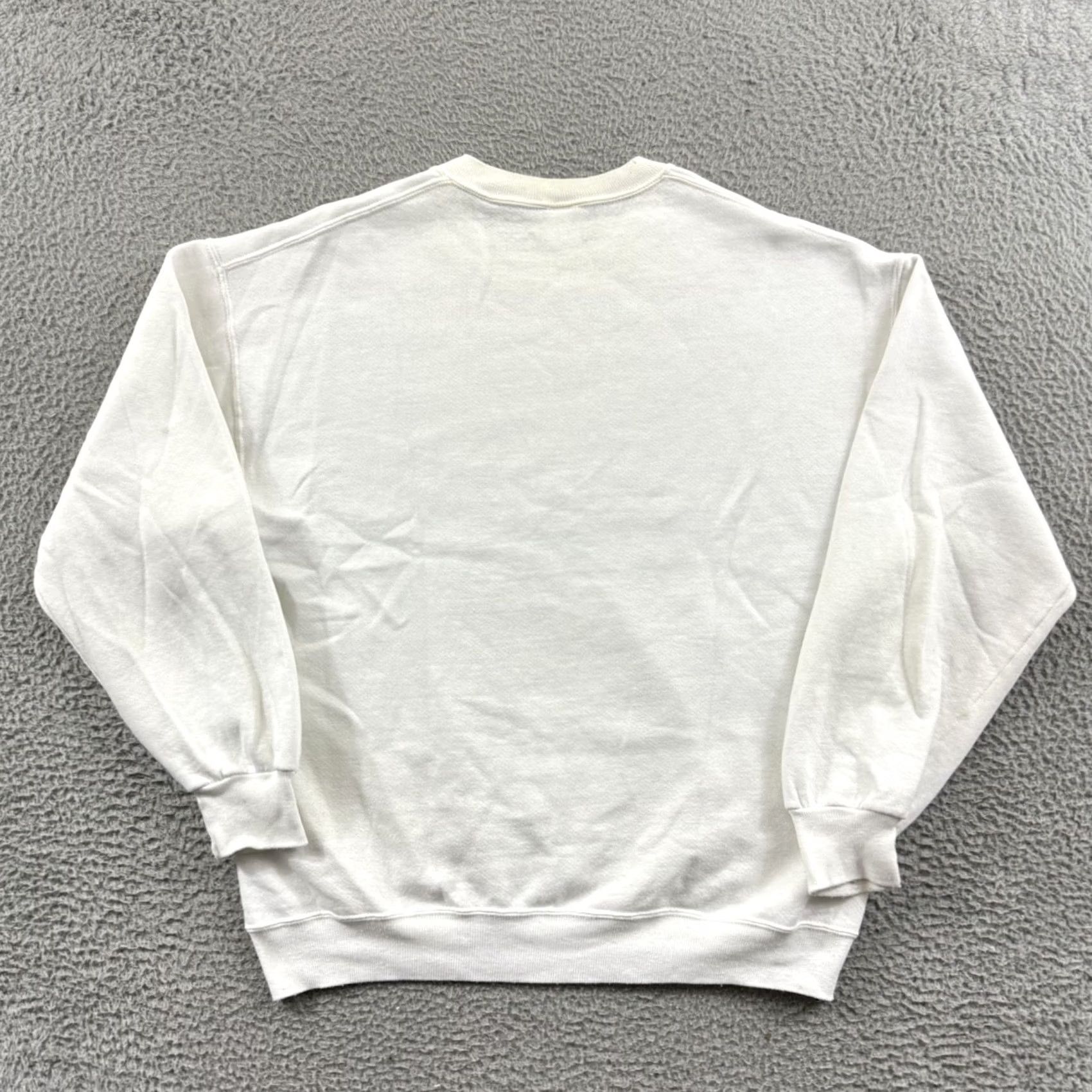 Jerzees VINTAGE Jerzees Sweatshirt Mens XL White 80s 90s Tennis Graphic Print Long Sleeve Crew Neck Pullover Size US XL / EU 56 / 4 - 7 Thumbnail