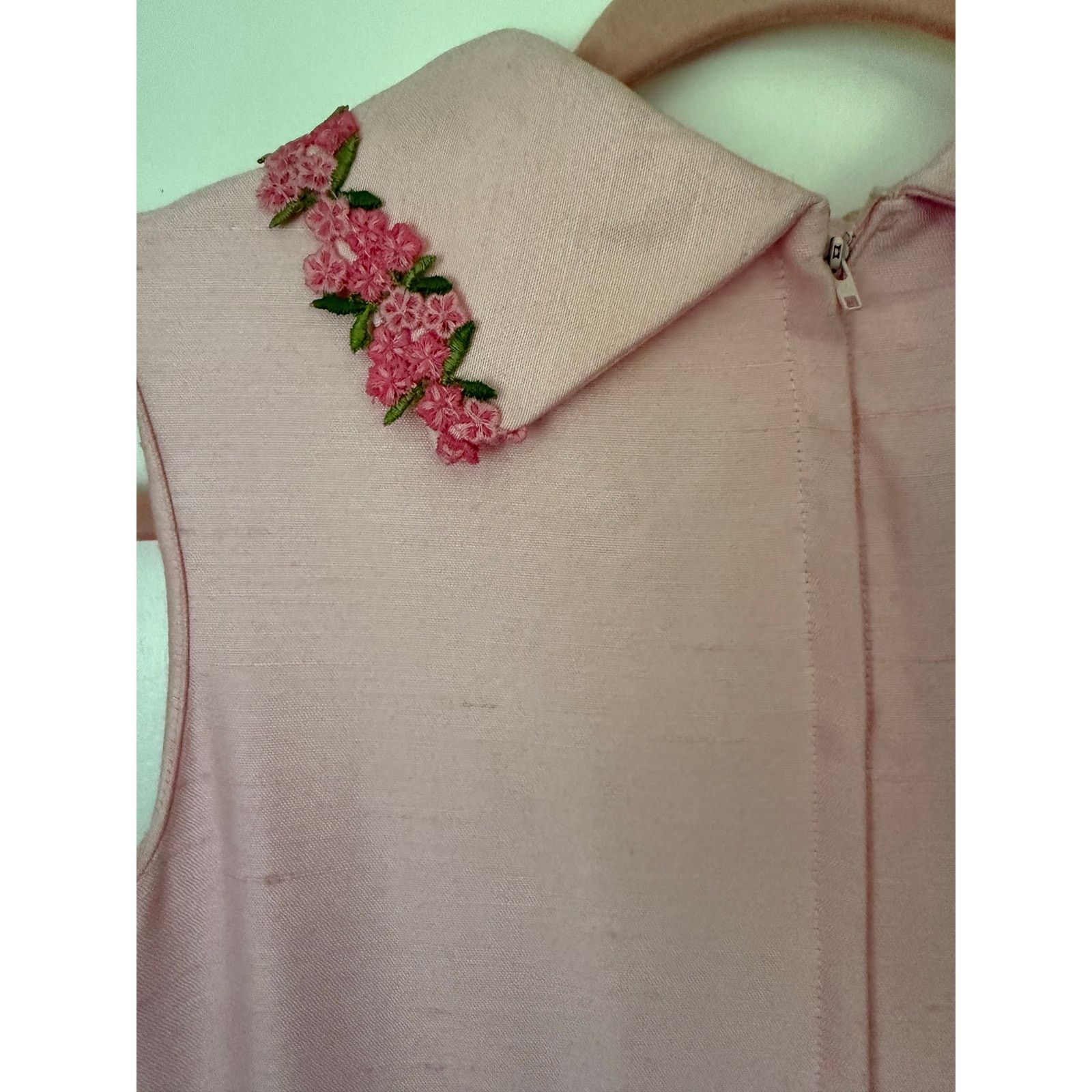 Vintage Vintage 60’s Light Pink Floral Maxi Dress XS Small Romantic Size XS / US 0-2 / IT 36-38 - 6 Thumbnail