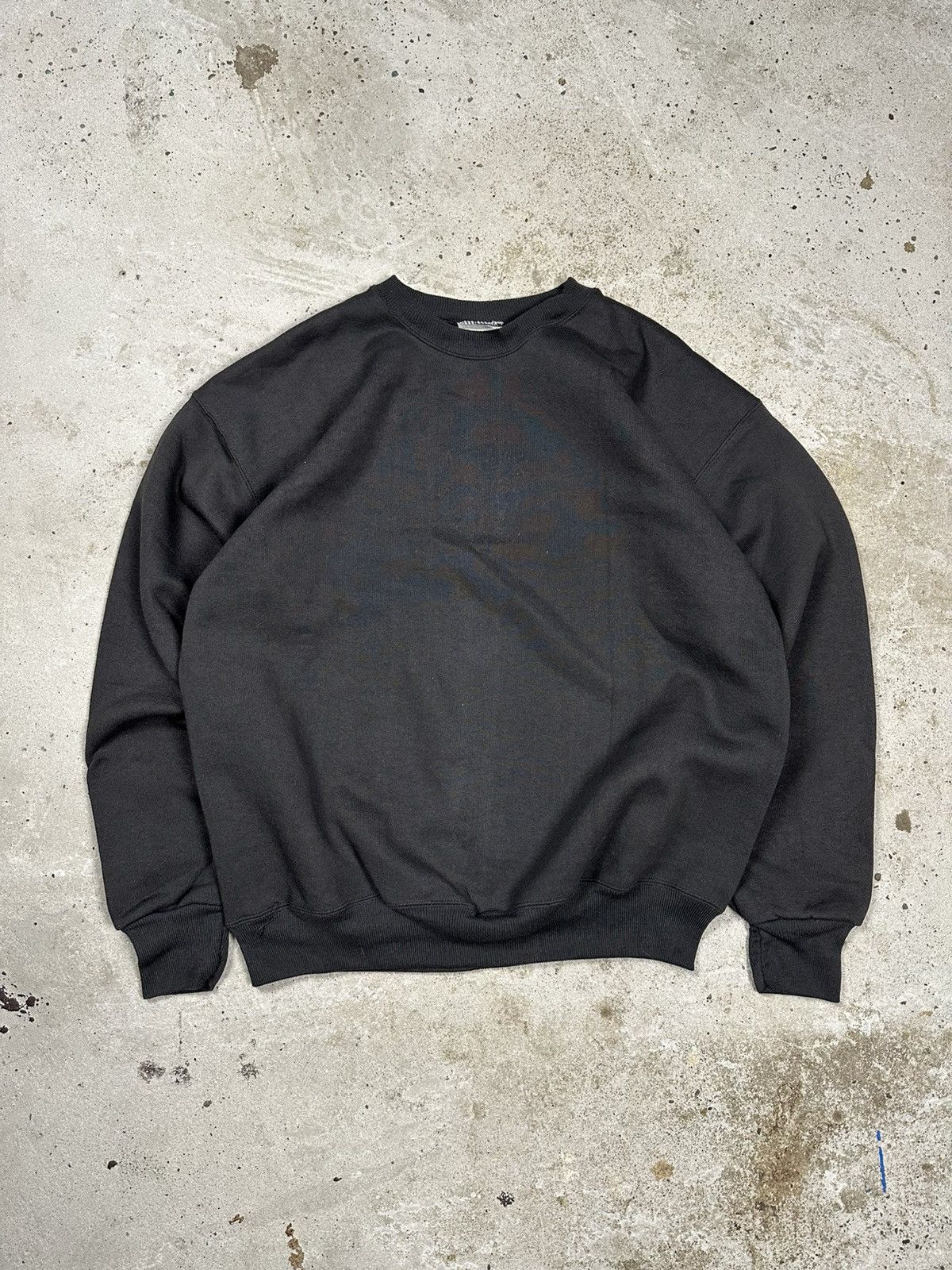 Hanes Vintage Y2K Hanes Premium Weight Black Blank Crewneck Size US L / EU 52-54 / 3 - 1 Thumbnail