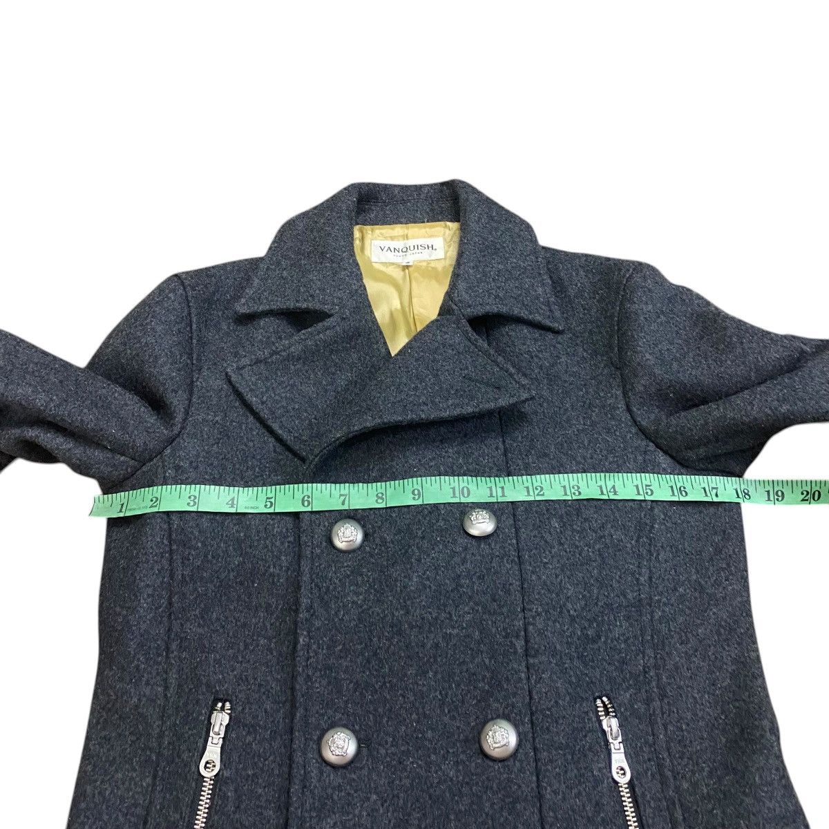 Vanquish Vintage Vanquish PeaCoat Short Coat Melton Double Coat Size US S / EU 44-46 / 1 - 12 Thumbnail