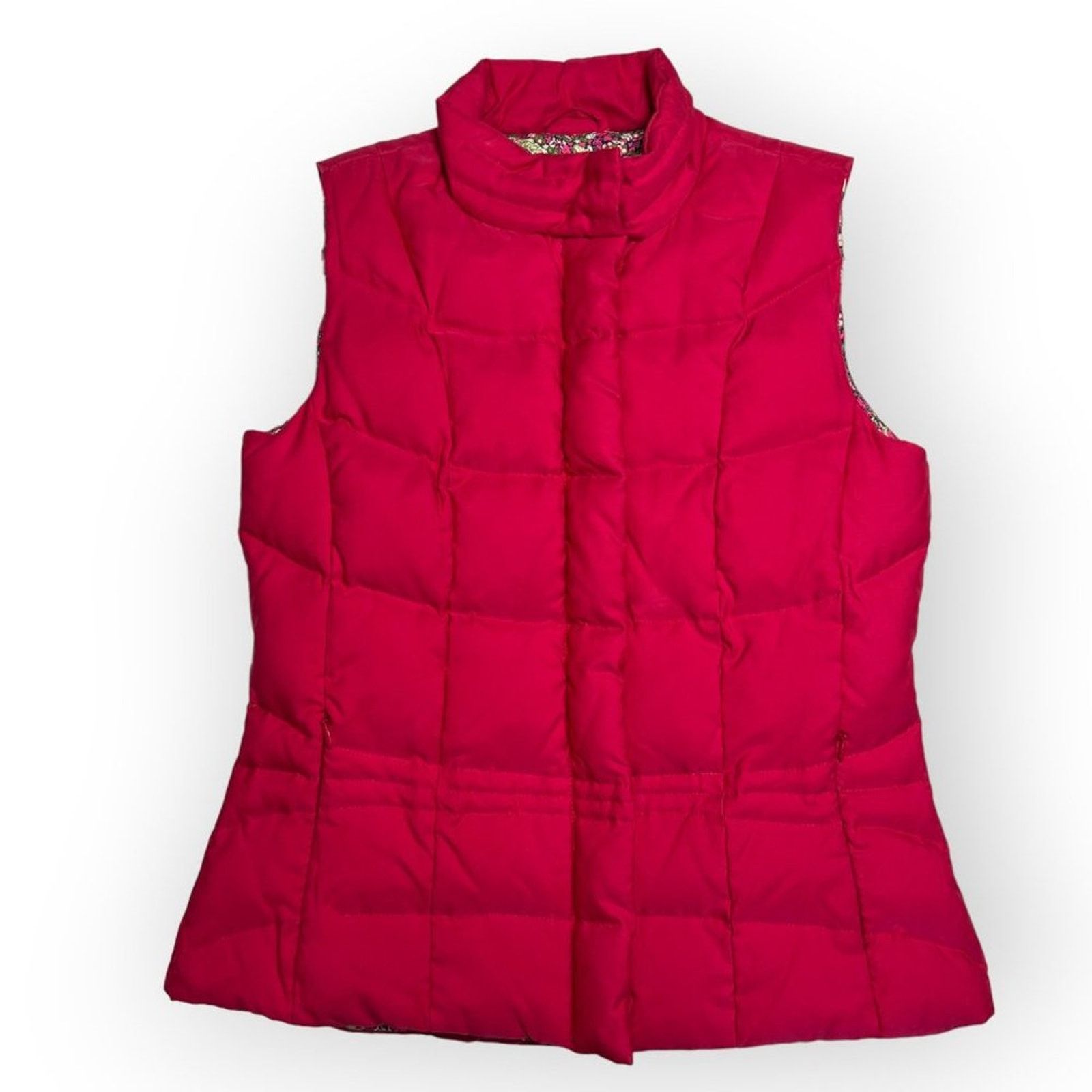 Lilly Pulitzer Lilly Pulitzer Quilted Down Puffer Vest Hot Pink XS Size XS / US 0-2 / IT 36-38 - 1 Thumbnail