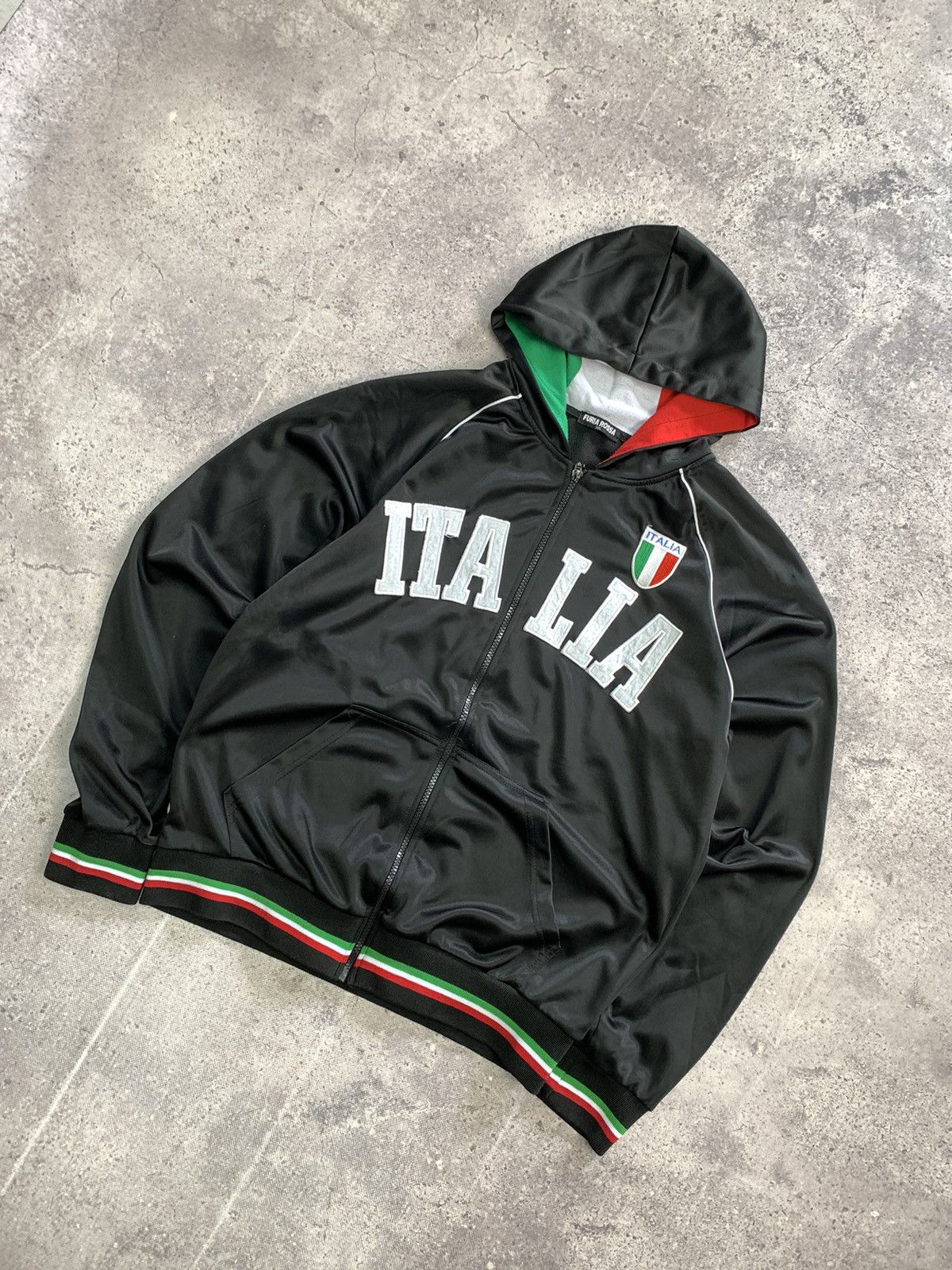 Italic Vintage Zip Hoodie Italy blockcore faded sk8 y2k Size US XL / EU 56 / 4 - 4 Thumbnail