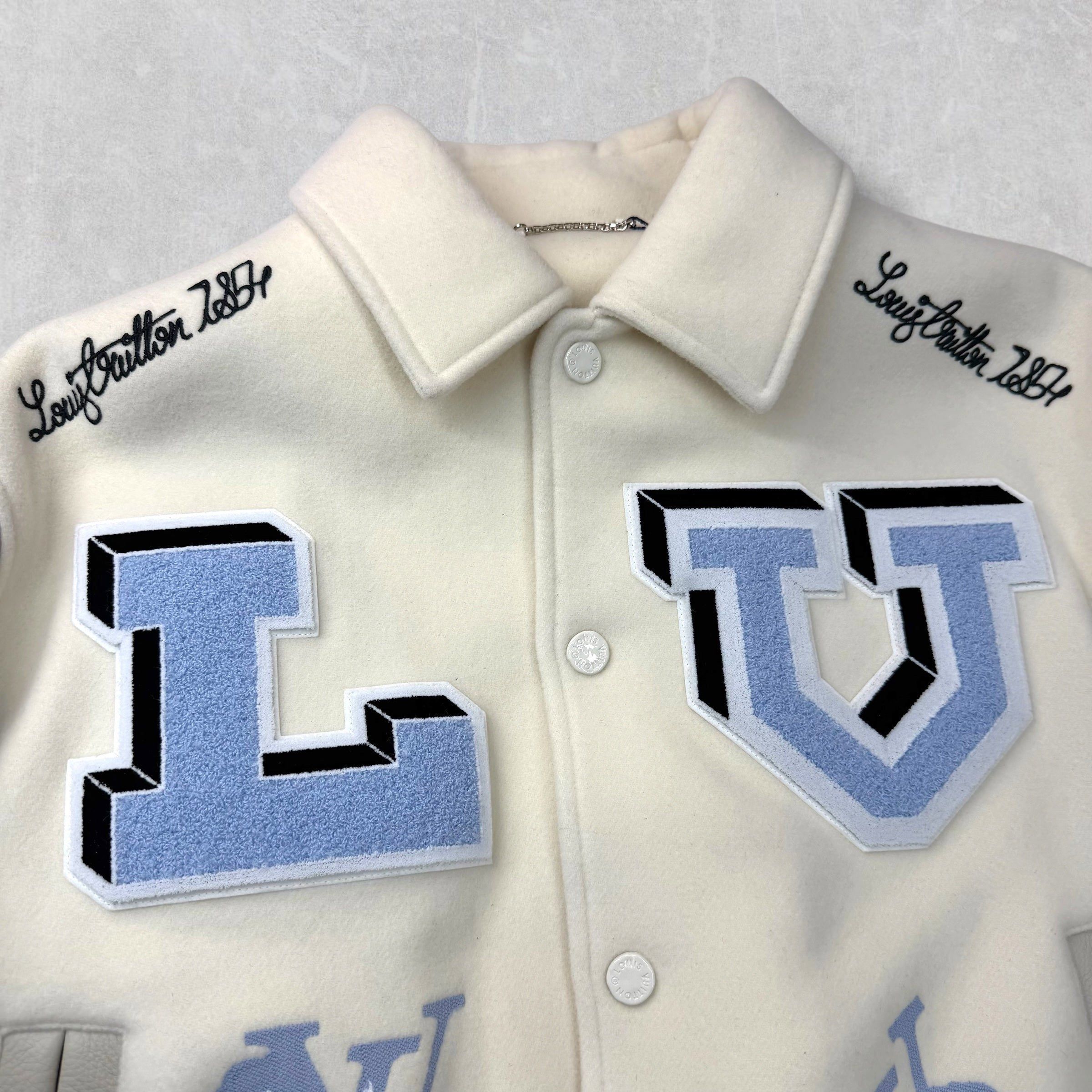Louis Vuitton Louis Vuitton Bunny Milky White Varsity Jacket 50 (L) Size US L / EU 52-54 / 3 - 5 Thumbnail