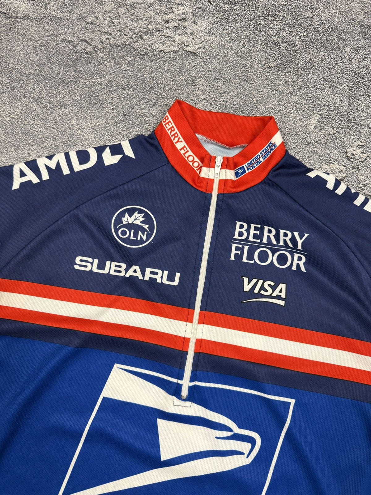 Nike × Vintage USPS Cycling Jersey Nike Subaru Trek Pockets Half-Zip Size US M / EU 48-50 / 2 - 5 Thumbnail