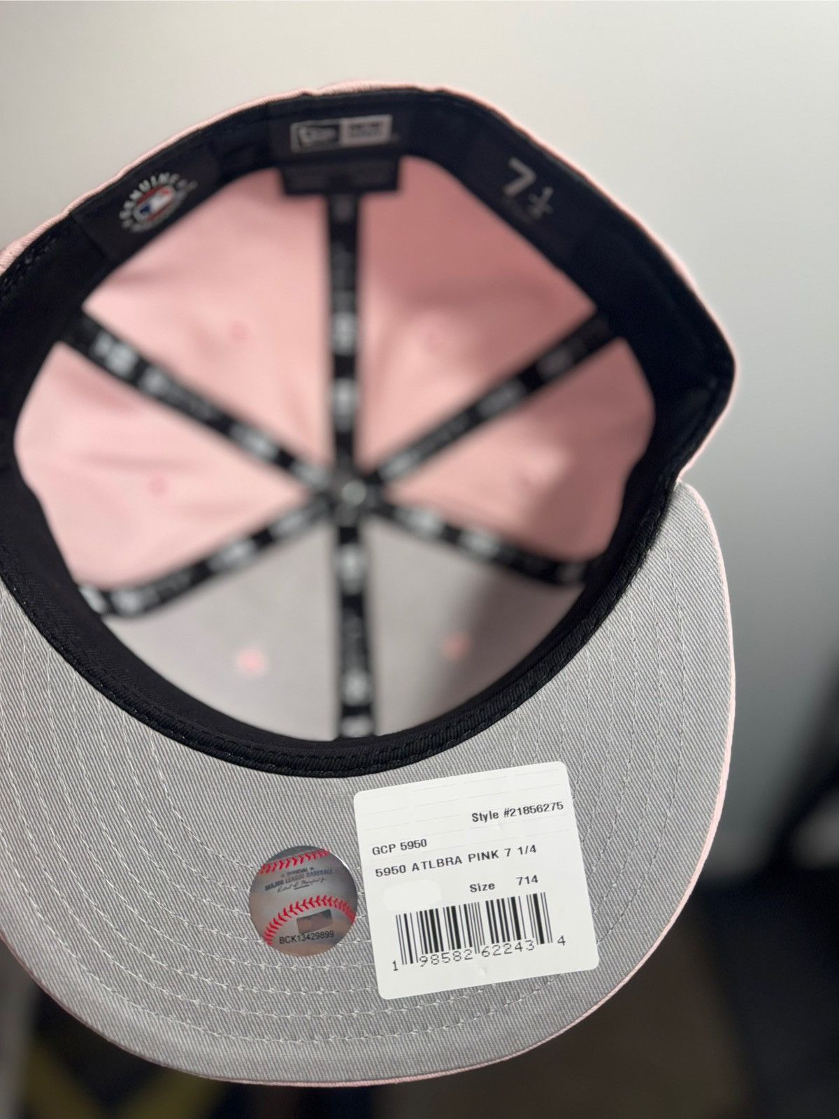 Hat Club × Lids × MLB Atlanta Braves MLB Light Pink Fitted Size ONE SIZE - 7 Thumbnail