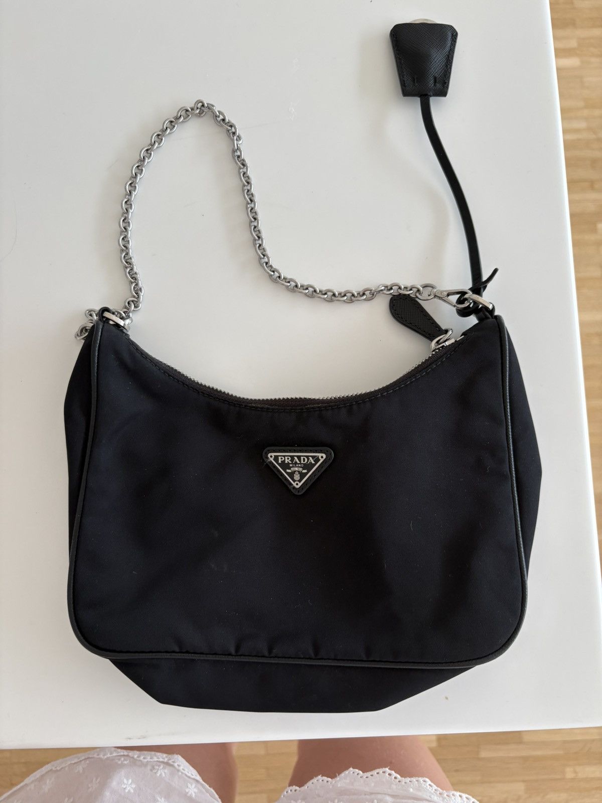 Re-edition 2005 cloth handbag Prada Black