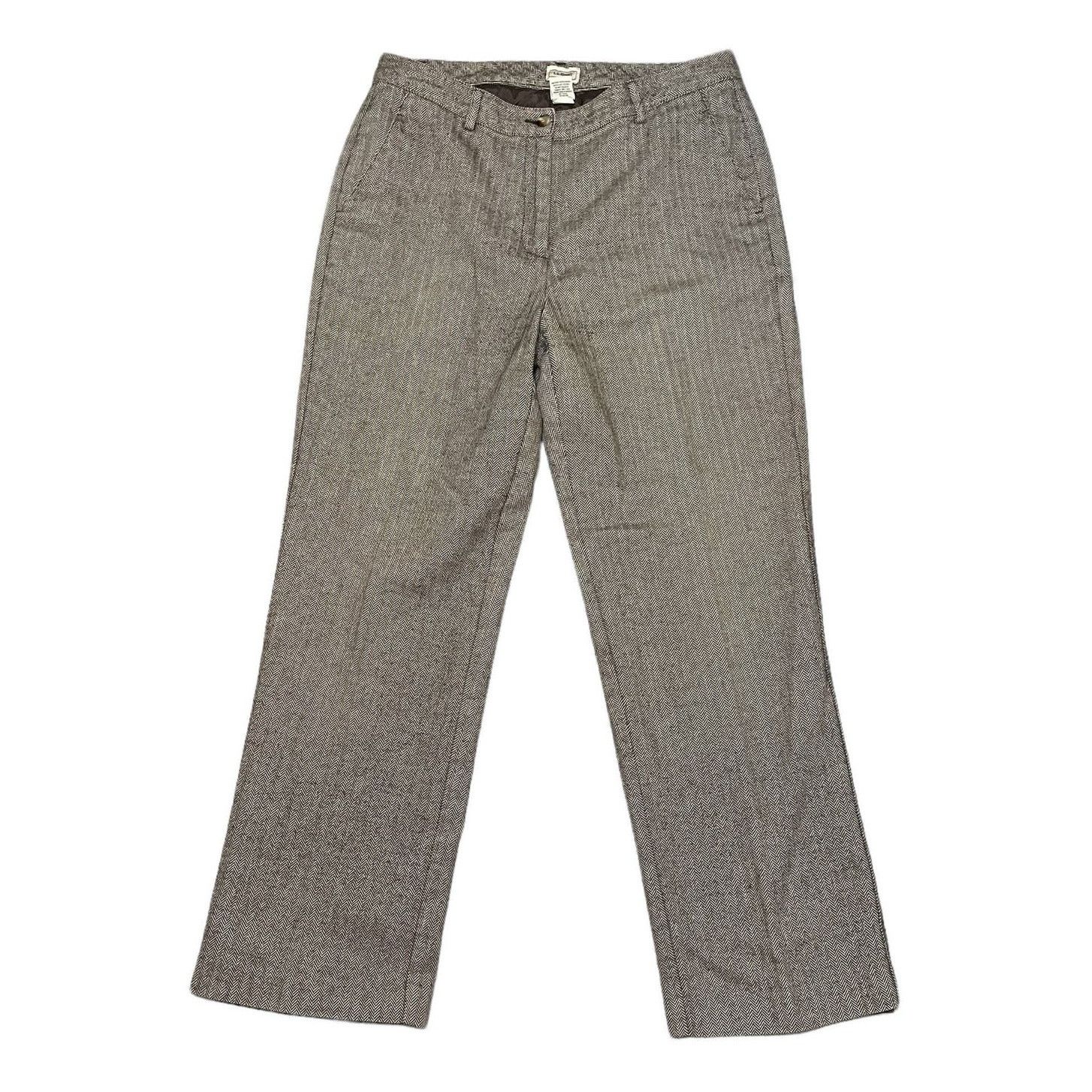 L.L. Bean LL Bean Herringbone Twill Trousers Pants Brown Tan Size 12 Size 34" / US 12 / IT 48 - 1 Thumbnail