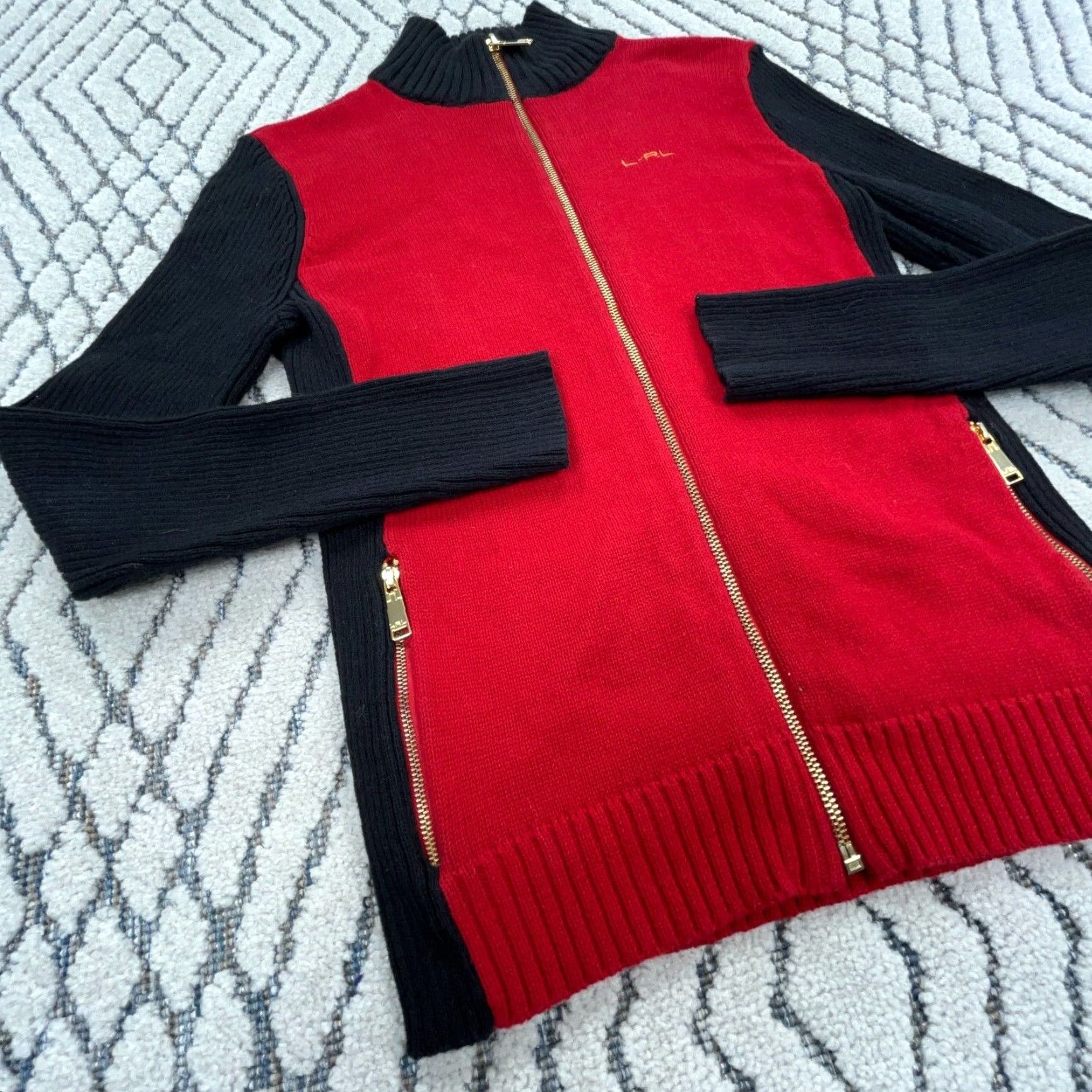 Ralph Lauren Lauren Ralph Lauren Sweater Women S Small Red Full Zip Heavy Knit Jacket Size S / US 4 / IT 40 - 3 Thumbnail