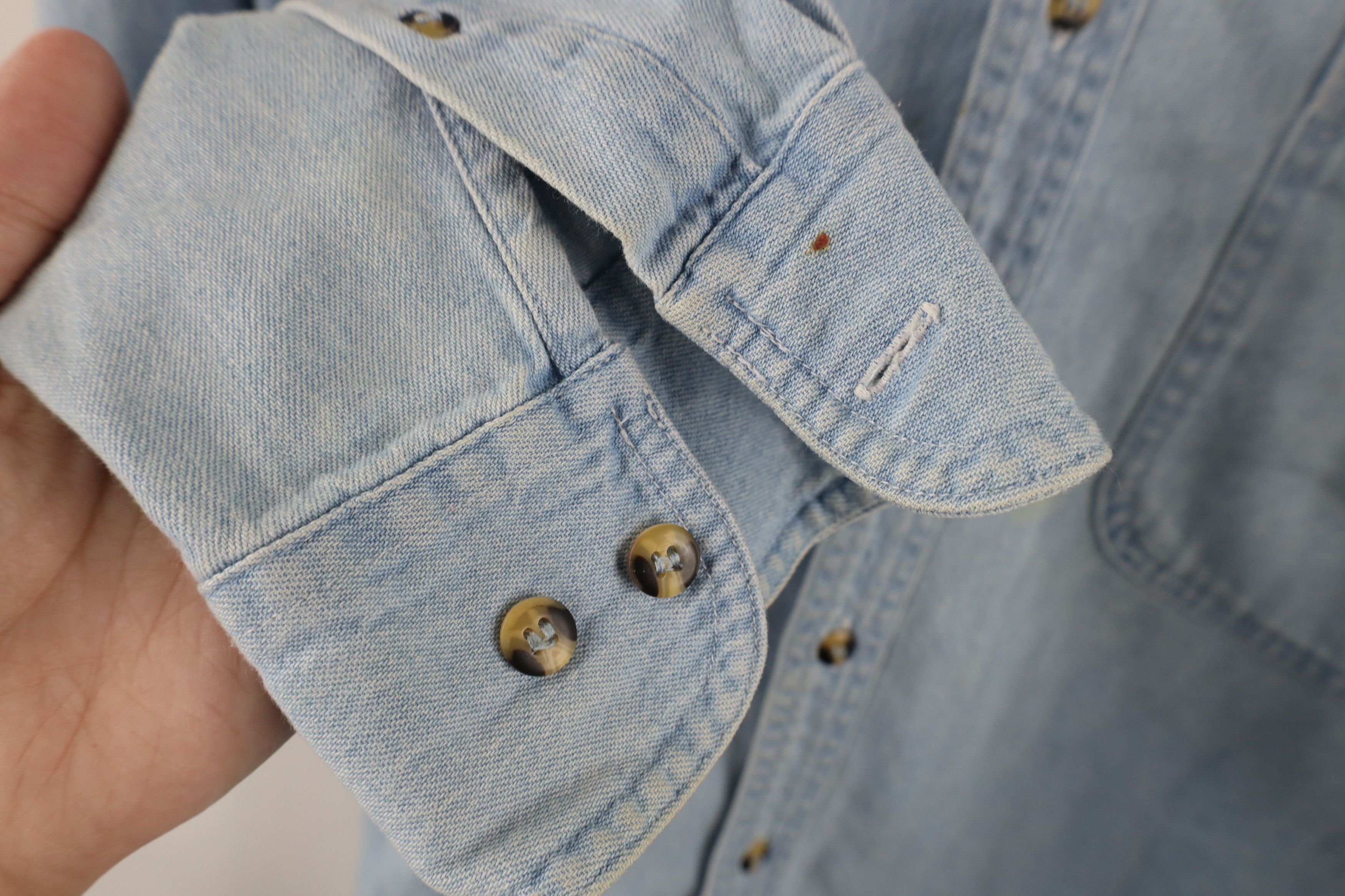 Vintage Vintage 90s Streetwear Last Frontier Denim Button Shirt Size US L / EU 52-54 / 3 - 10 Thumbnail