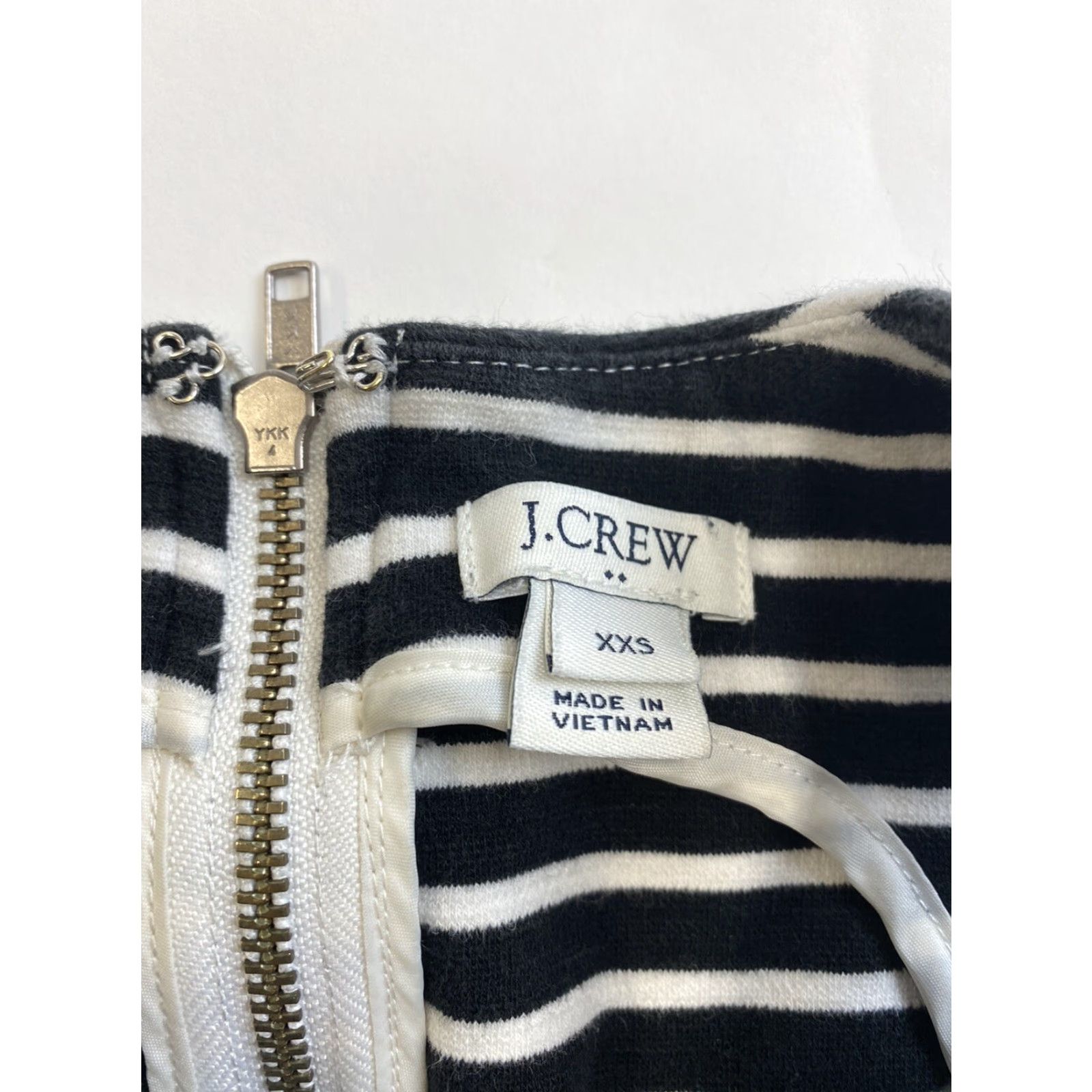 J.Crew J.Crew Dress Women’s XXS Black White Striped Pockets Multicolor Short Sleeveless Crew Neck Fit & Flare Mini Size XXS / US 00 / IT 34 - 4 Thumbnail