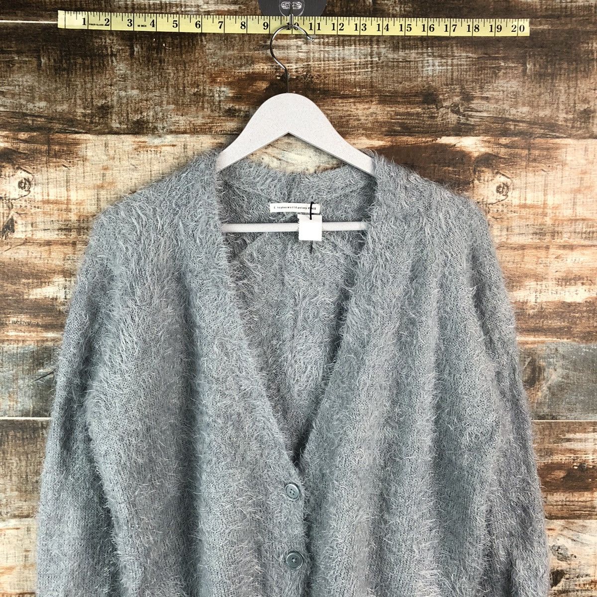 Japanese Brand DL Hyper World Gallery Gray Mohair Cardigan Knitwear #C372 Size M / US 6-8 / IT 42-44 - 2 Thumbnail