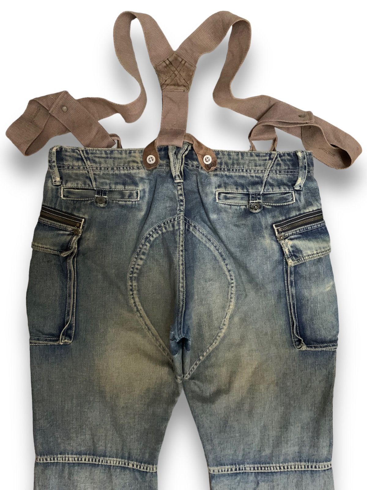 Japanese Brand Vintage Japanese Brand Mud Wash Baggy Fatigue Bush Jeans Size US 34 / EU 50 - 16 Thumbnail