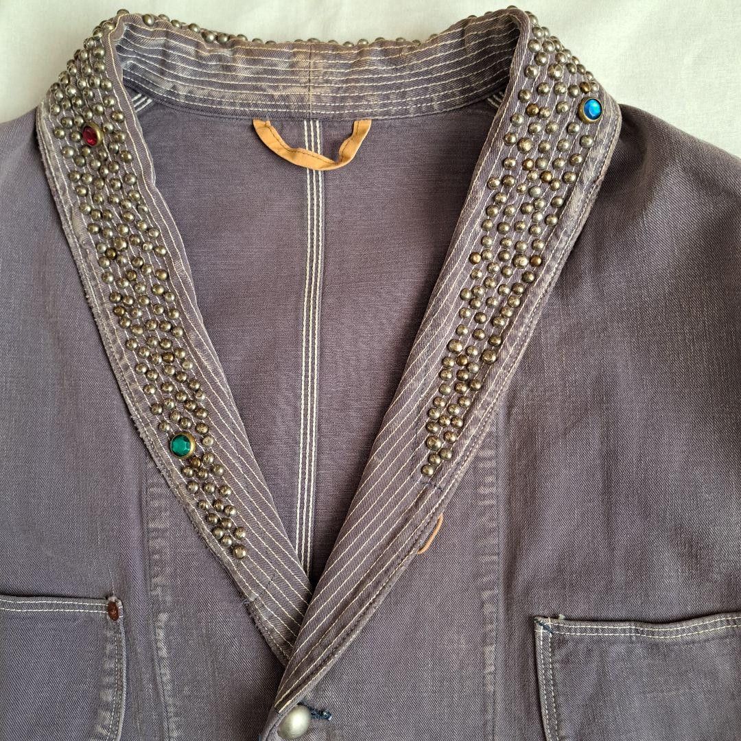 Kapital KAPITAL Studded Remake Tailored Jacket Navy 2 Size US M / EU 48-50 / 2 - 2 Thumbnail