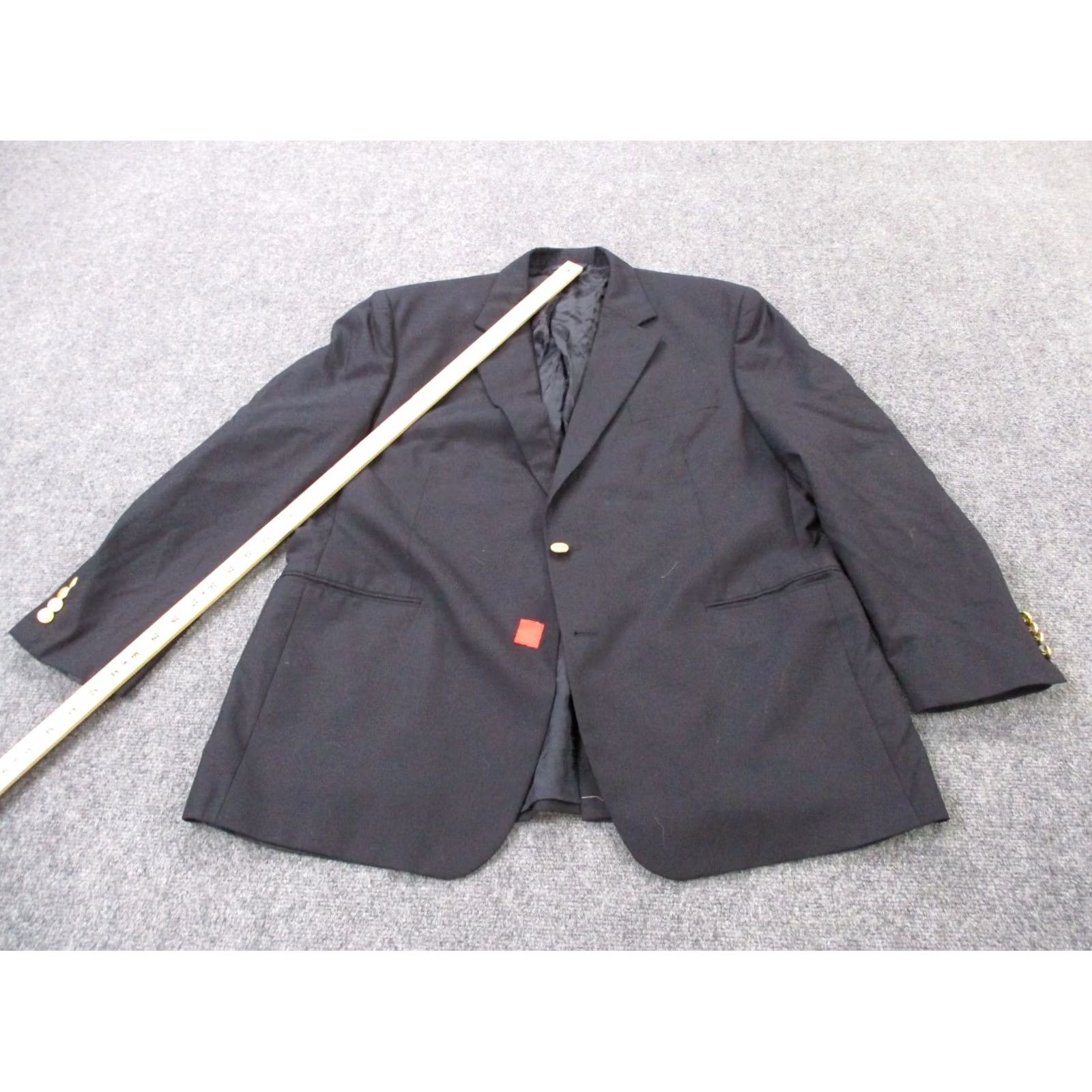 Brooks Brothers Brooks Brothers Blazer Jacket Mens 46R Black Wool Brooksease Sports Coat Size 46R - 6 Thumbnail