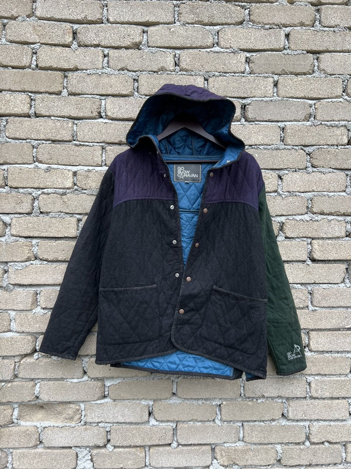 go slow caravan Go Slow Caravan Wool Hooded Jacket Size M / US 6-8 / IT 42-44 - 2 Thumbnail