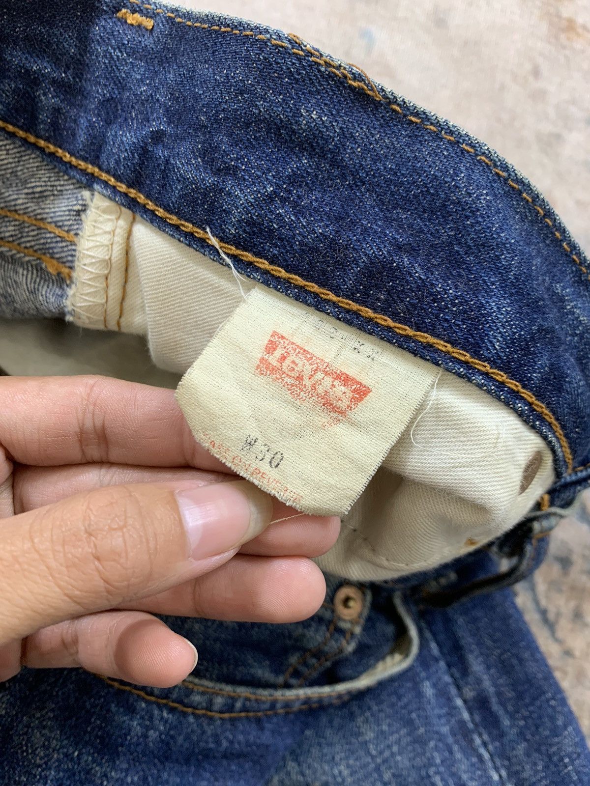 Levi's Vintage Levis 502 Big E selvedge Button J22 Denim Jeans Size US 30 / EU 46 - 6 Thumbnail