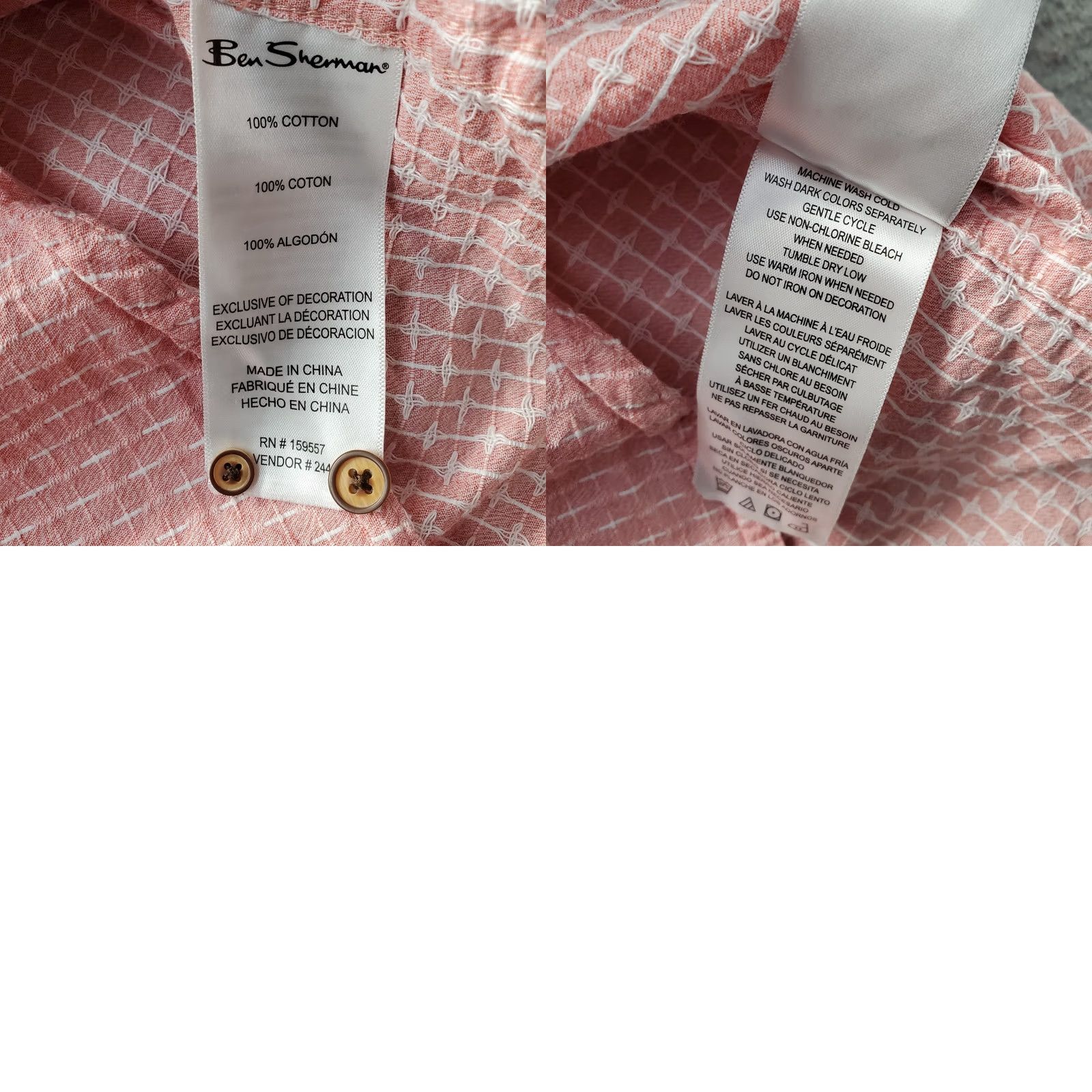 Ben Sherman Ben Sherman Shirt Mens Small Multicolor Striped Short Sleeve Button Down Size US S / EU 44-46 / 1 - 8 Thumbnail