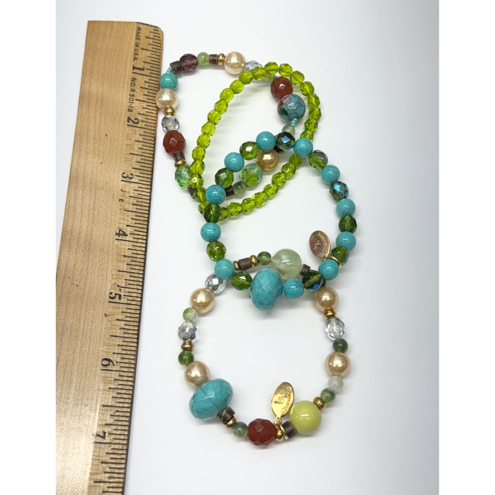 Vintage Vintage four strand crystal beaded bracelet set Size ONE SIZE - 5 Thumbnail