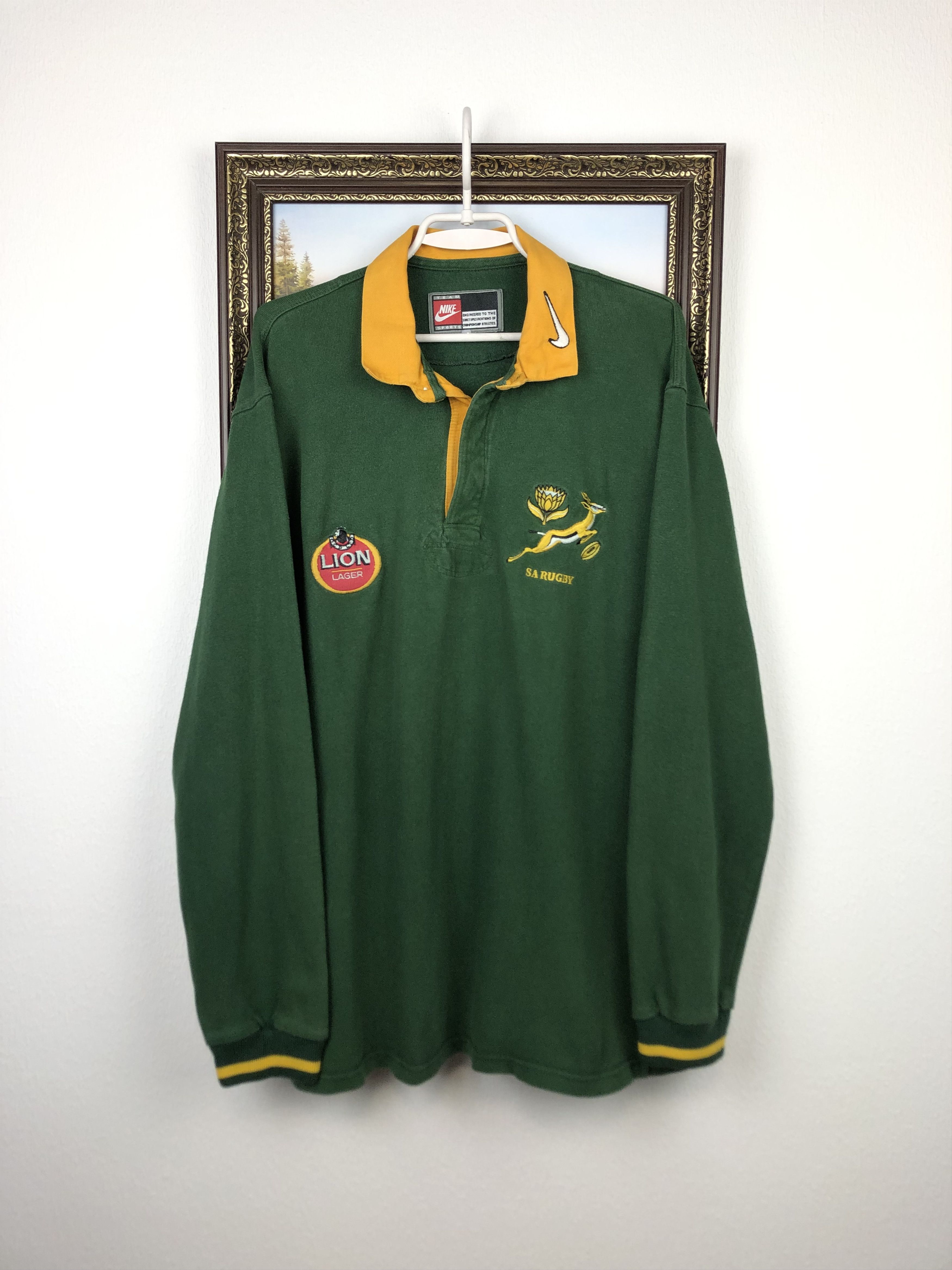 Nike Vintage 90 Nike South Africa Rugby Jersey Long Sleeve Shirt Size US XL / EU 56 / 4 - 1 Thumbnail