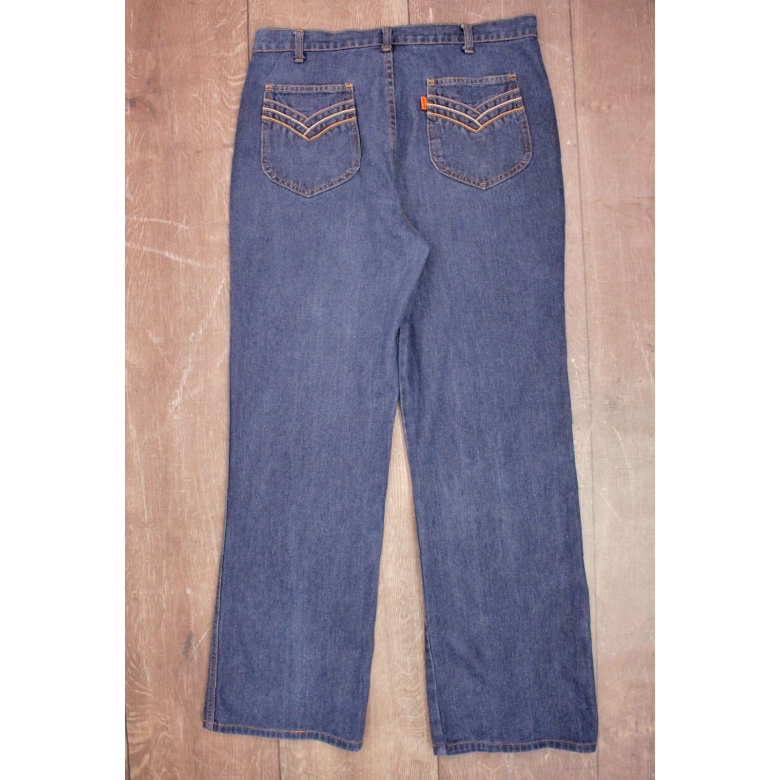 Levi's VINTAGE Levi's Jeans 70s Bootcut Mens 33x30.5 Blue Denim 1970s 70s Bootscut Jeans Mens Levi's Size 33 Size US 33 - 3 Thumbnail