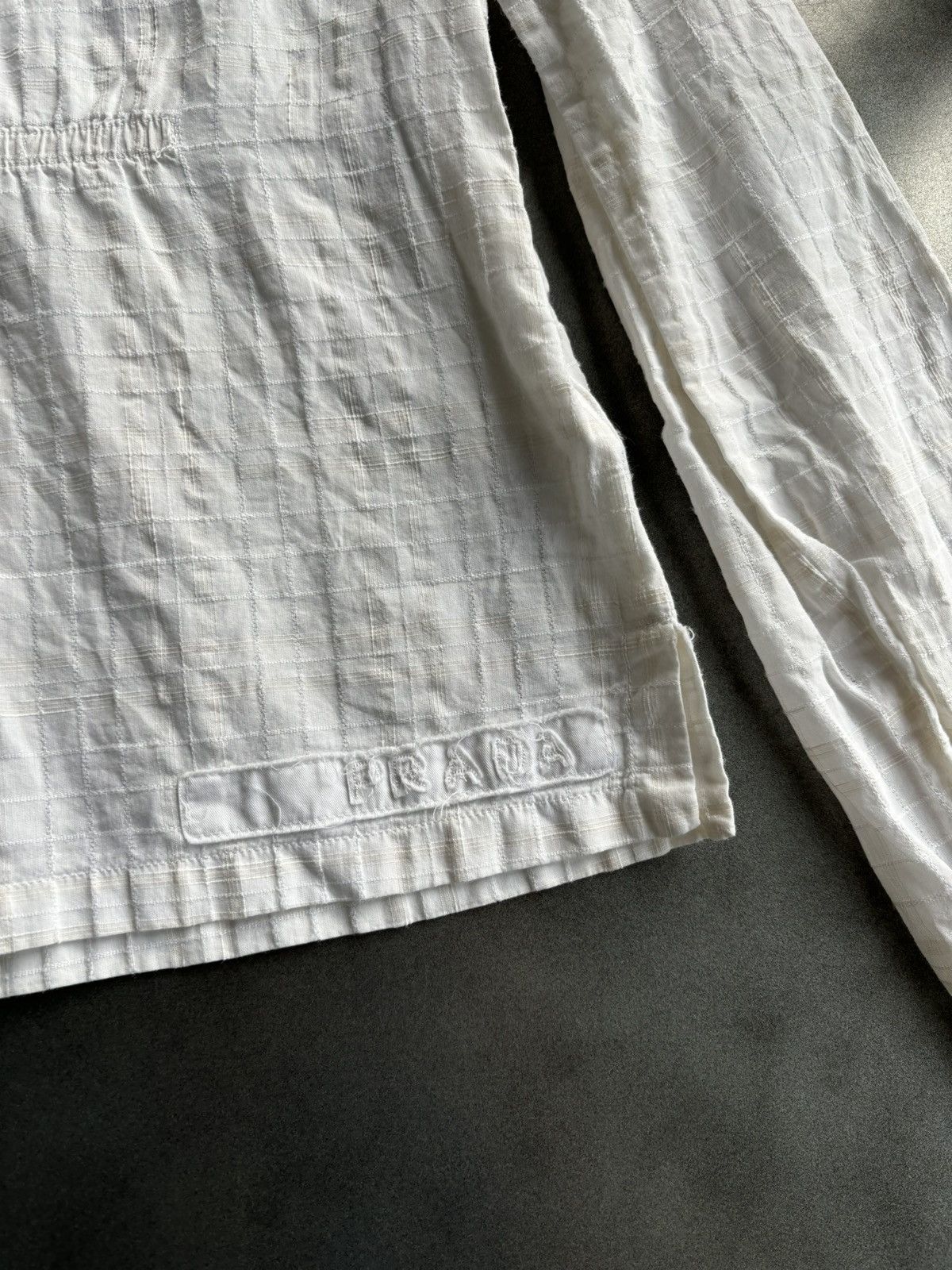 Prada 2000s Prada Sport Shirt Vintage Linen Cotton Sheer Zipper 40 Size S / US 4 / IT 40 - 16 Thumbnail