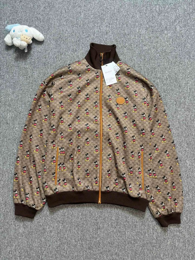 Gucci GucciBrown Mickey old flower full logo jacket 2503-Nextarro Size US XS / EU 42 / 0 - 1 Thumbnail