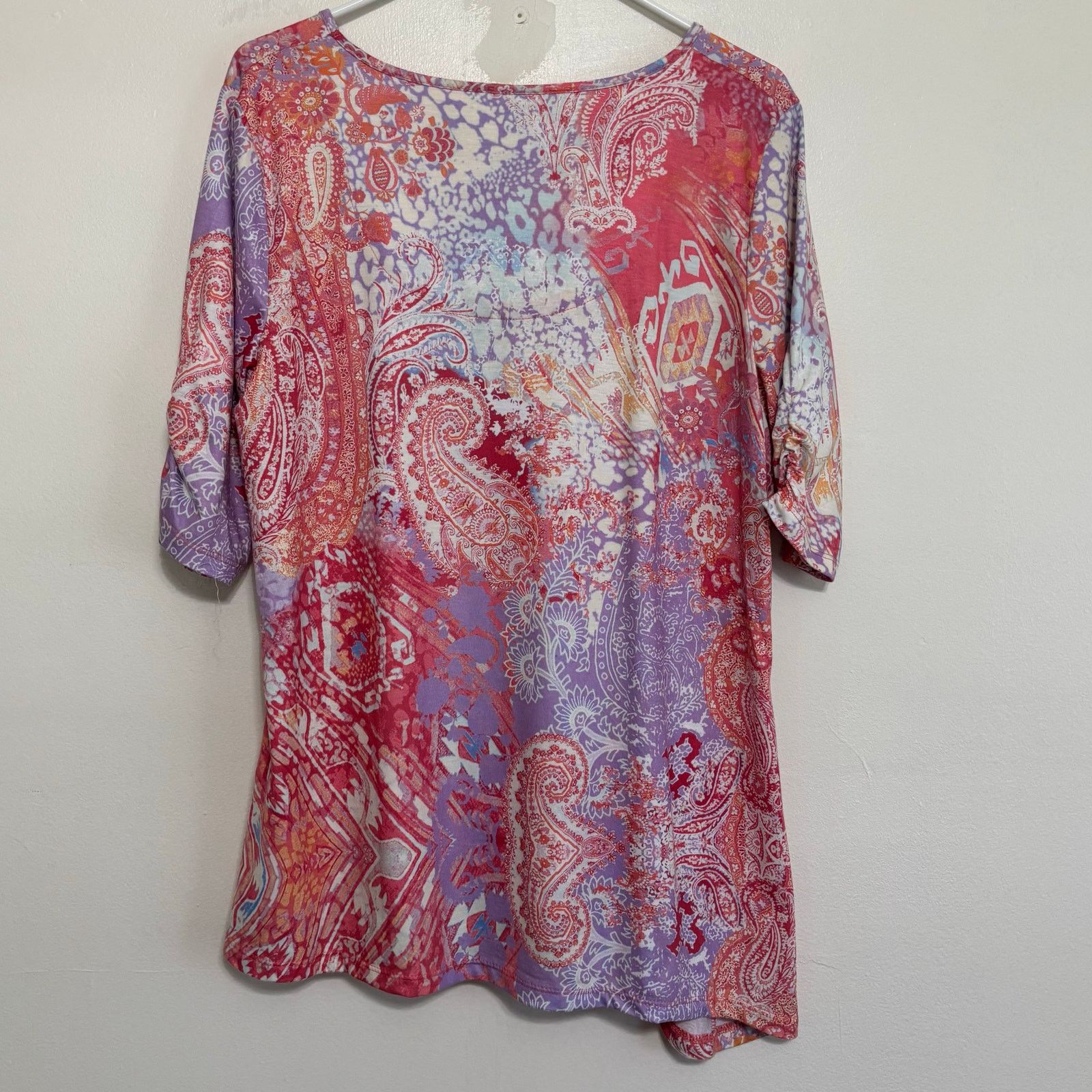 Gloria Vanderbilt Gloria Vanderbilt Abstract Geometric Studded Shirt Size PXL Size XL / US 12-14 / IT 48-50 - 2 Thumbnail