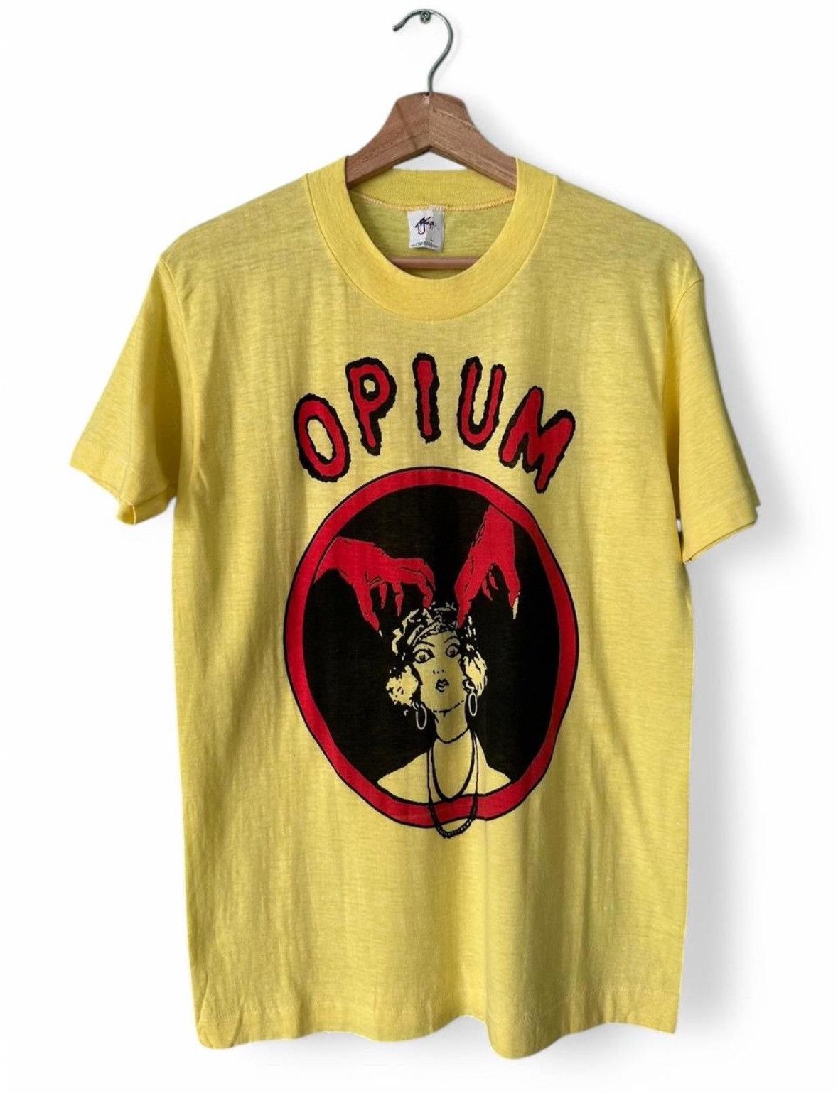 Vintage *RARE* 1980’s Single Stitch ‘Opium’ t shirt Size US L / EU 52-54 / 3 - 1 Thumbnail